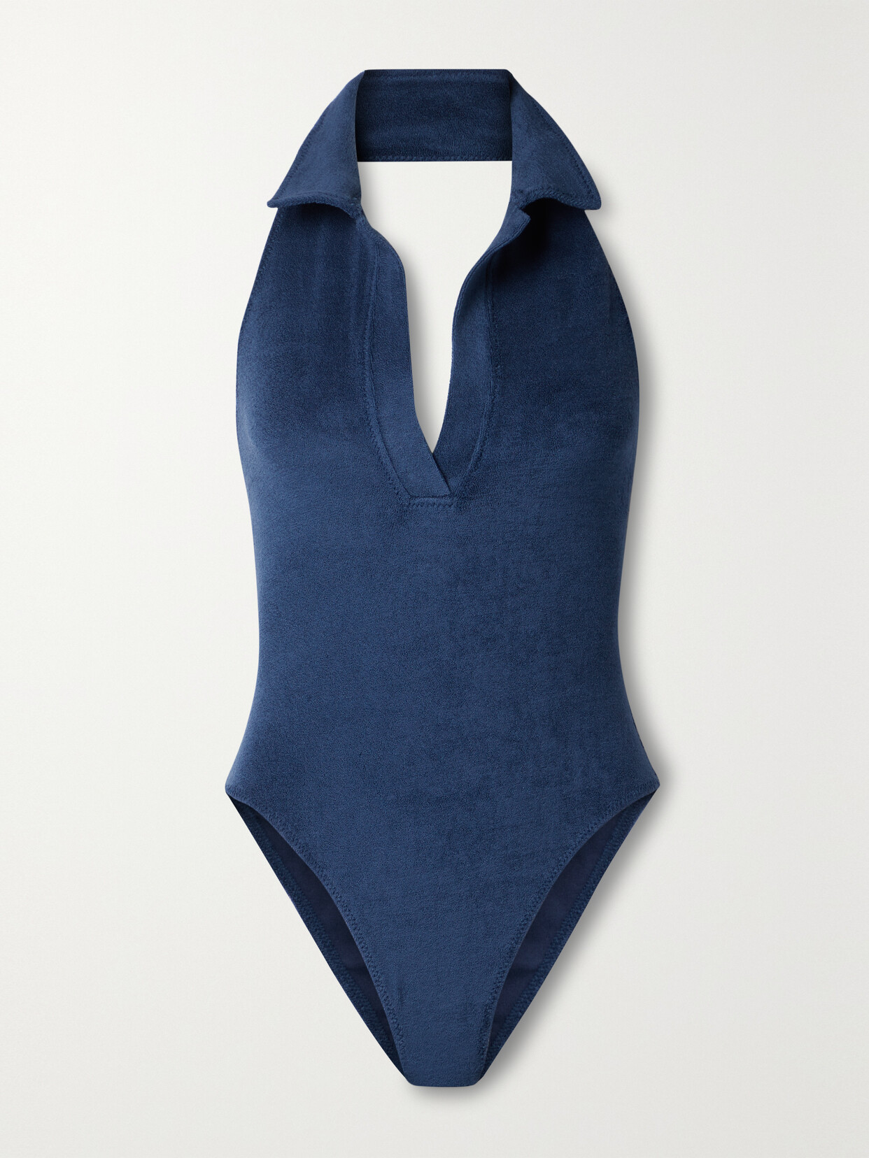 Lisa Marie Fernandez - Stretch-cotton Terry Swimsuit - Blue