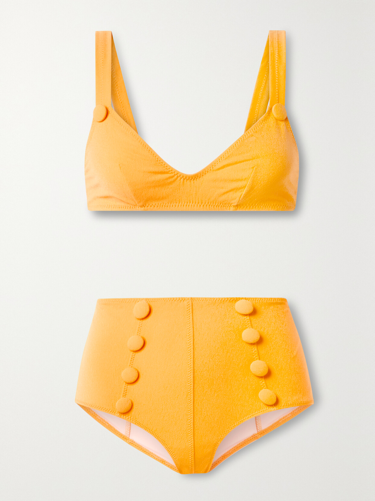 Lisa Marie Fernandez - Magdalena Stretch-crepe Bikini - Yellow