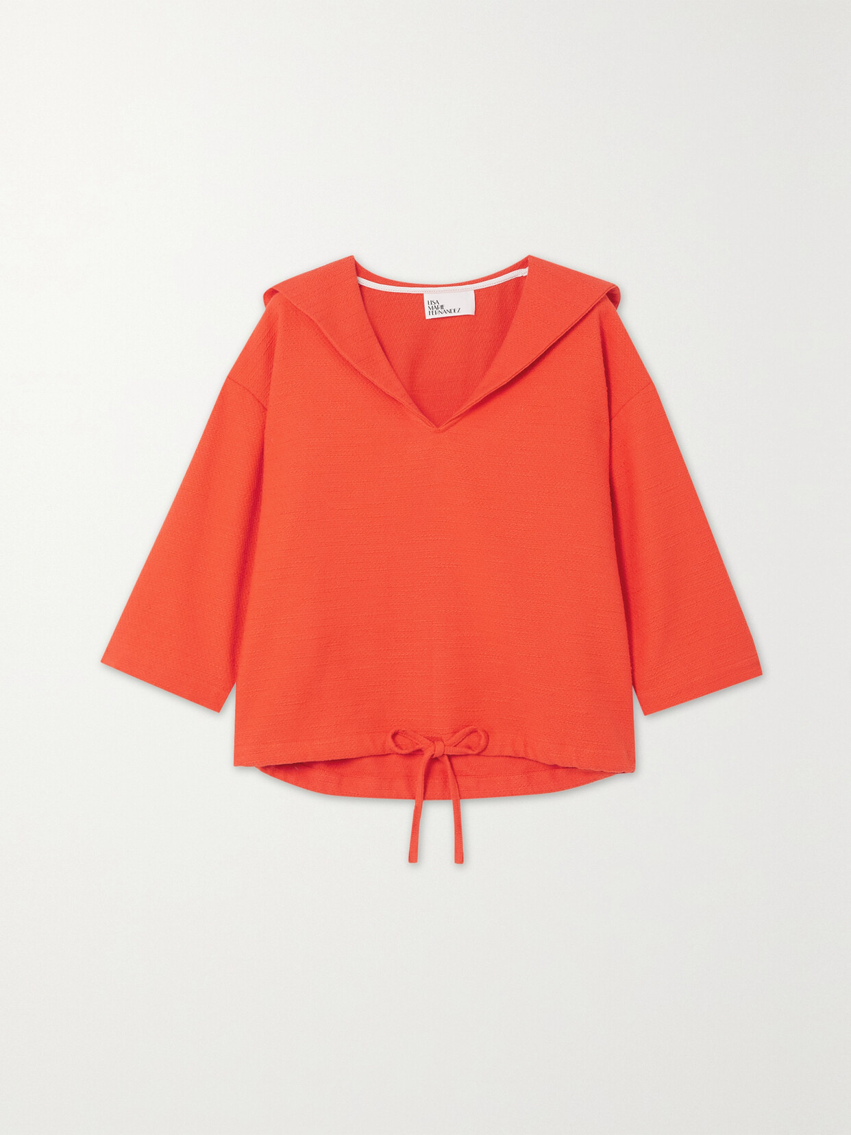 Lisa Marie Fernandez Sailor Cotton-blend Bouclé Top - Red