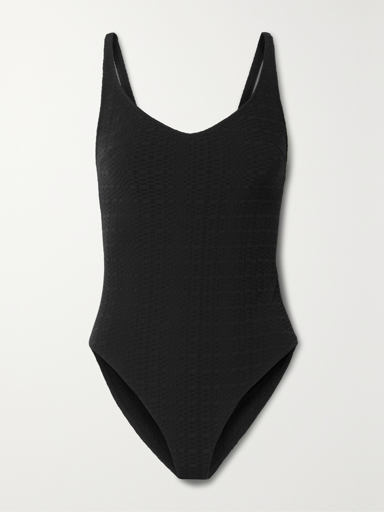 Lisa Marie Fernandez - Marilyn Seersucker Swimsuit - Black