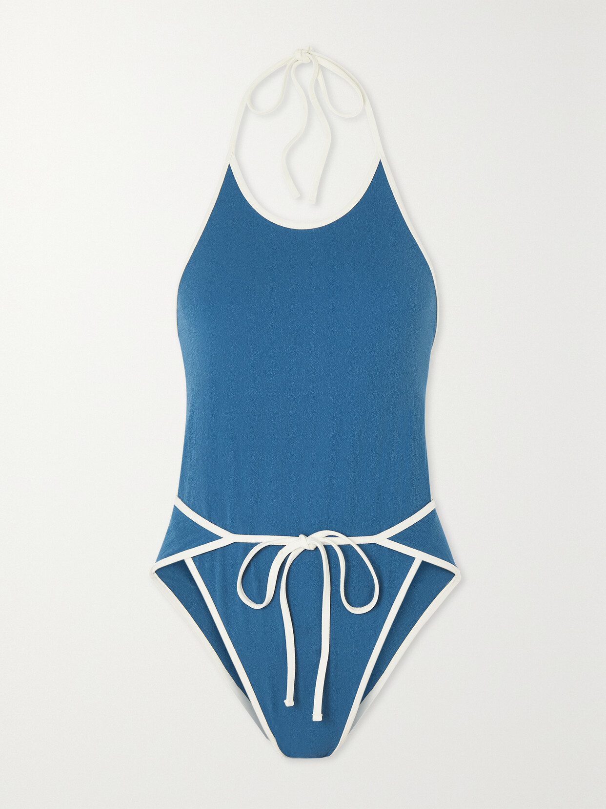 Lisa Marie Fernandez - Halterneck Wrap Swimsuit - Blue