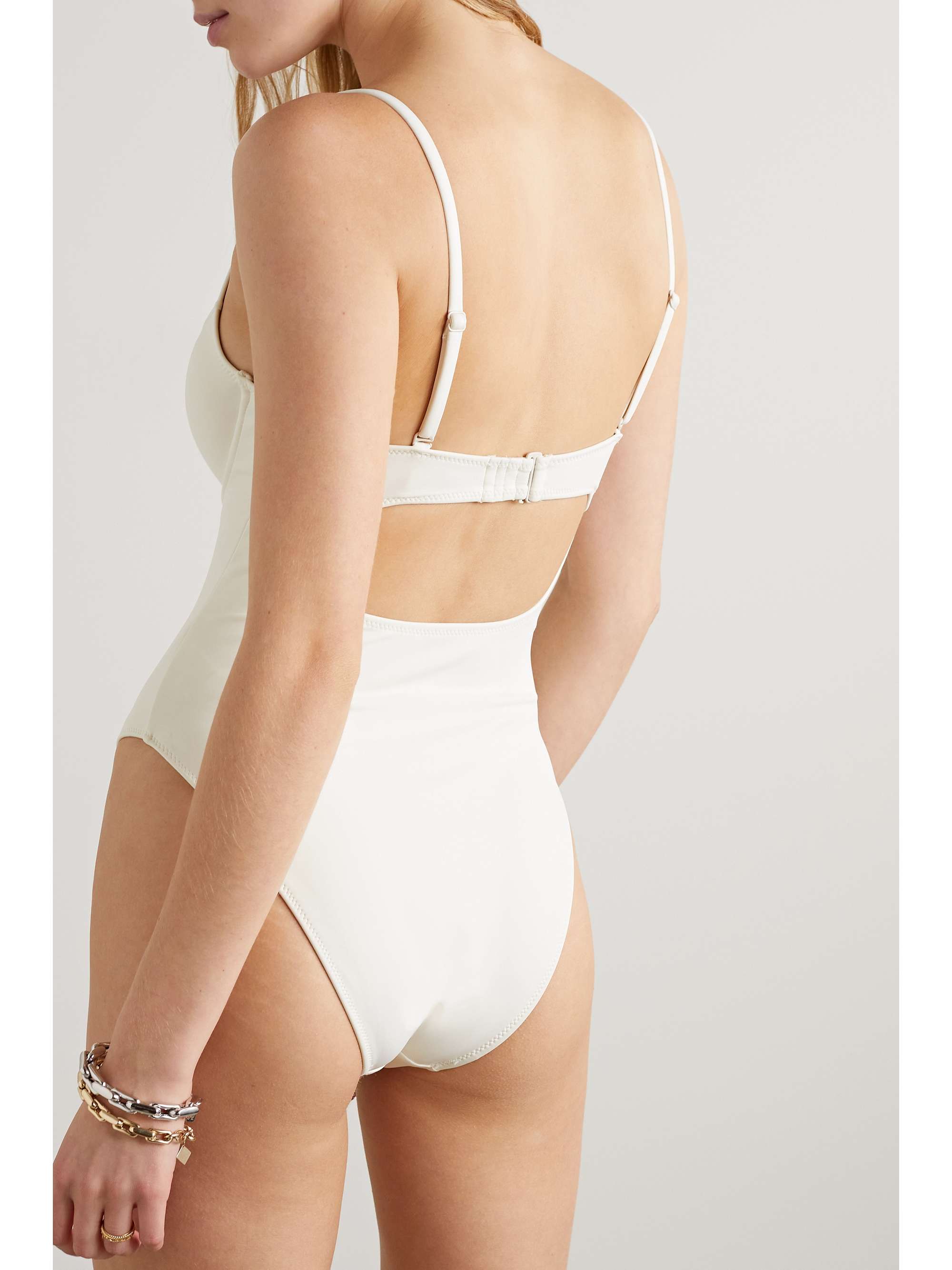 GOOD AMERICAN Good Compression cutout underwired swimsuit