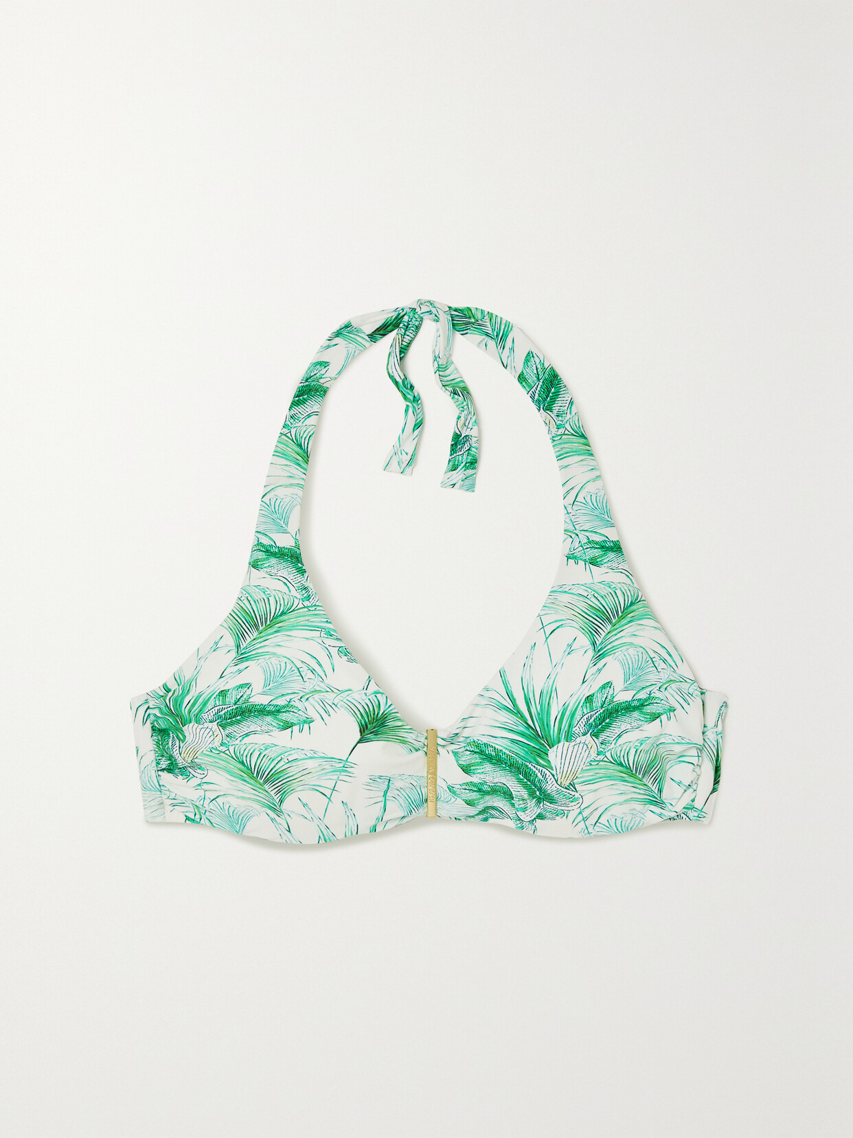 Melissa Odabash - Provence Printed Halterneck Bikini Top - Green