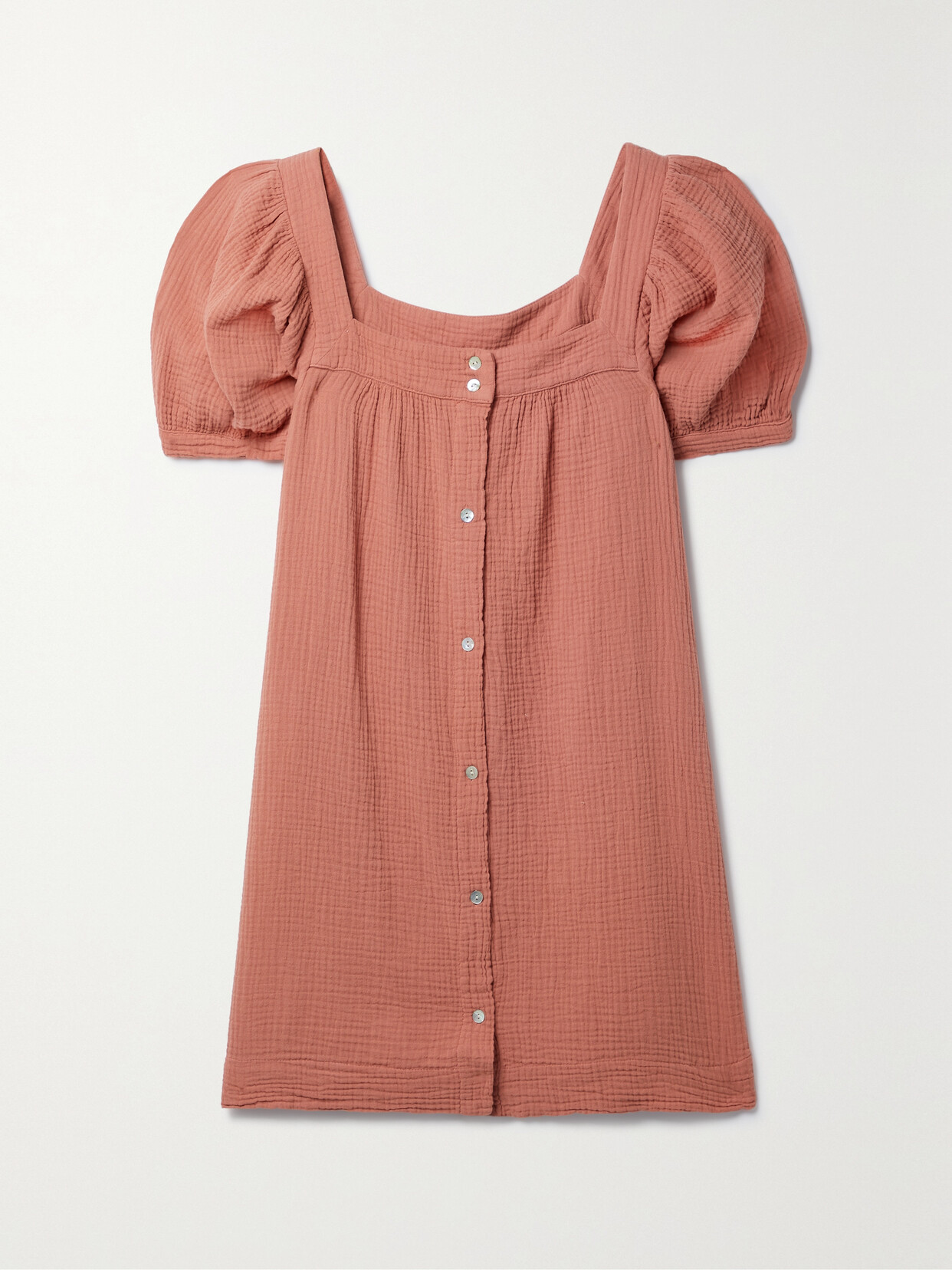 Honorine Francoise Cotton-seersucker Mini Dress