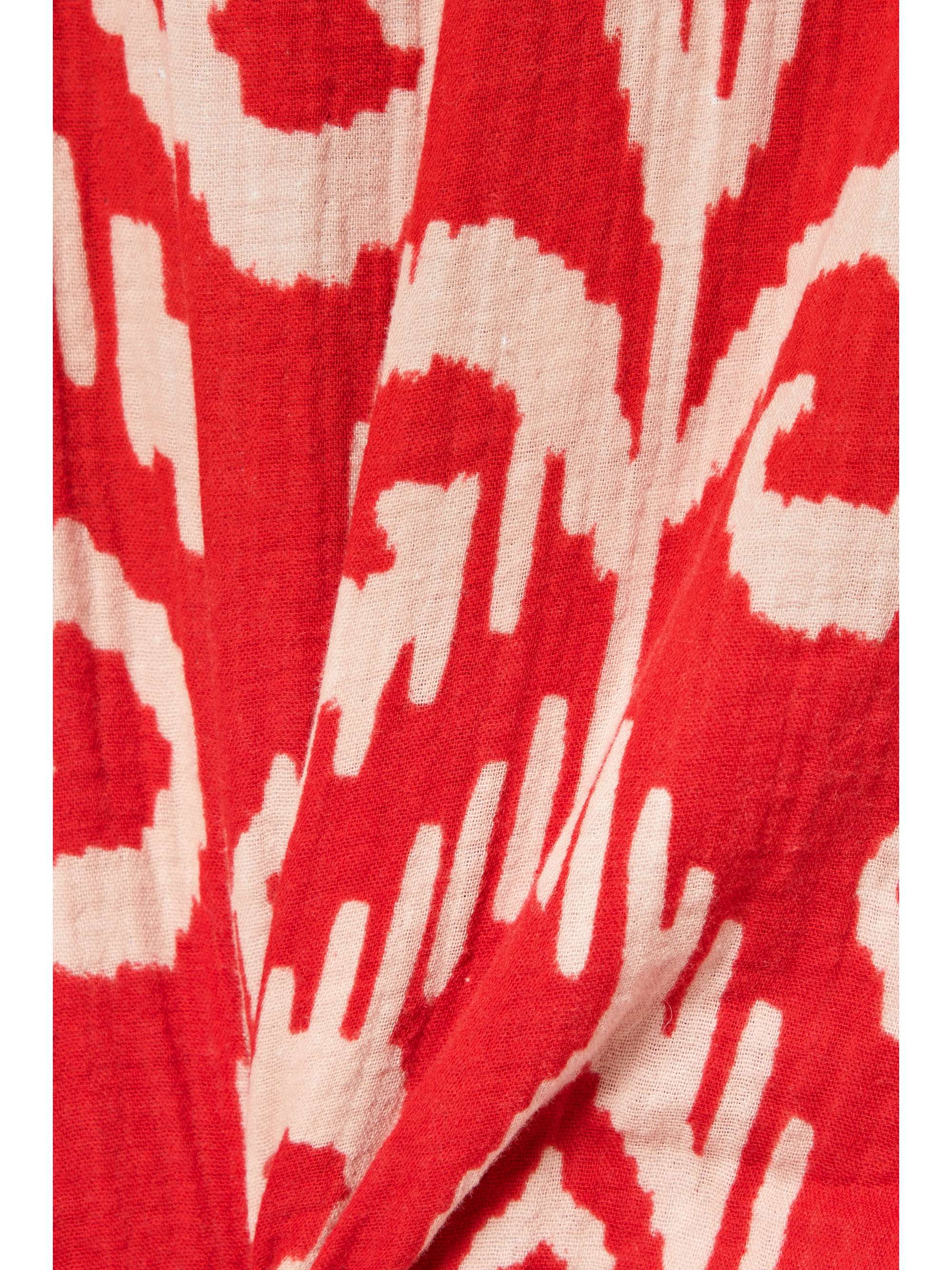 HONORINE Johanna printed cotton-voile midi wrap dress