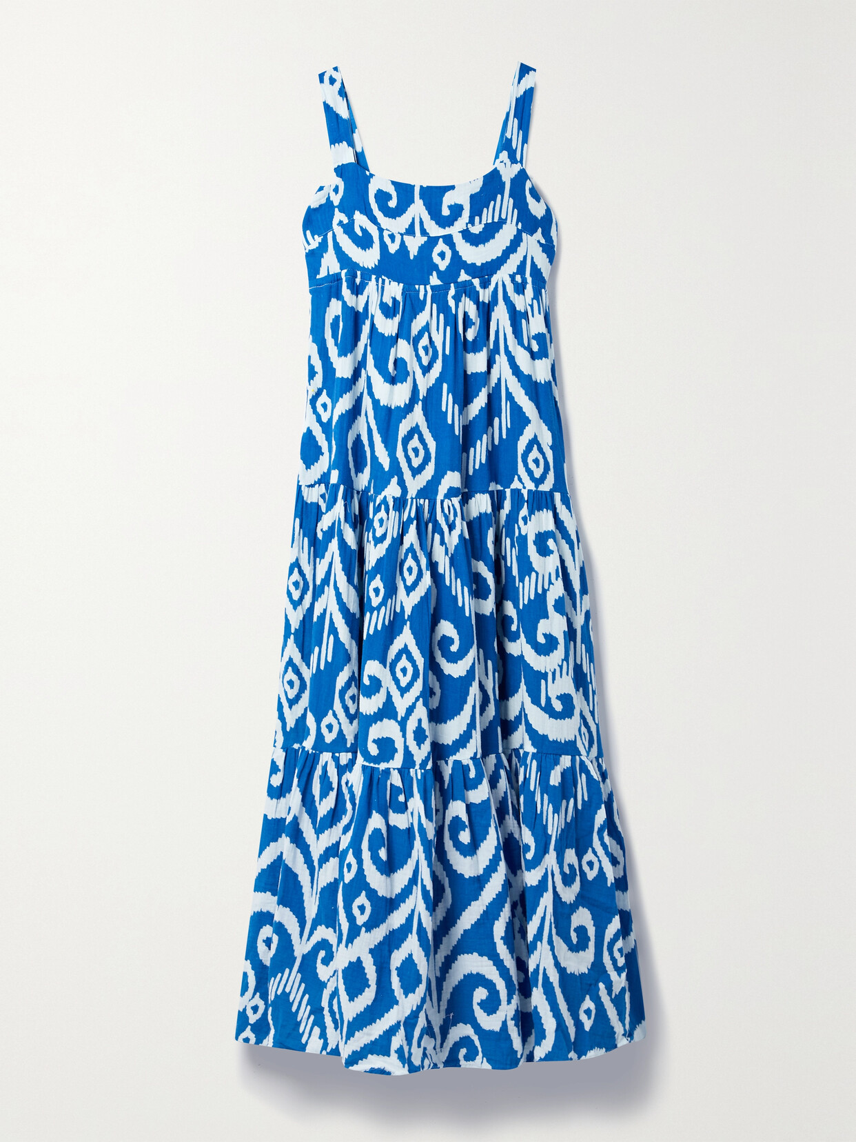 Honorine Marguerite Tiered Printed Cotton-gauze Maxi Dress