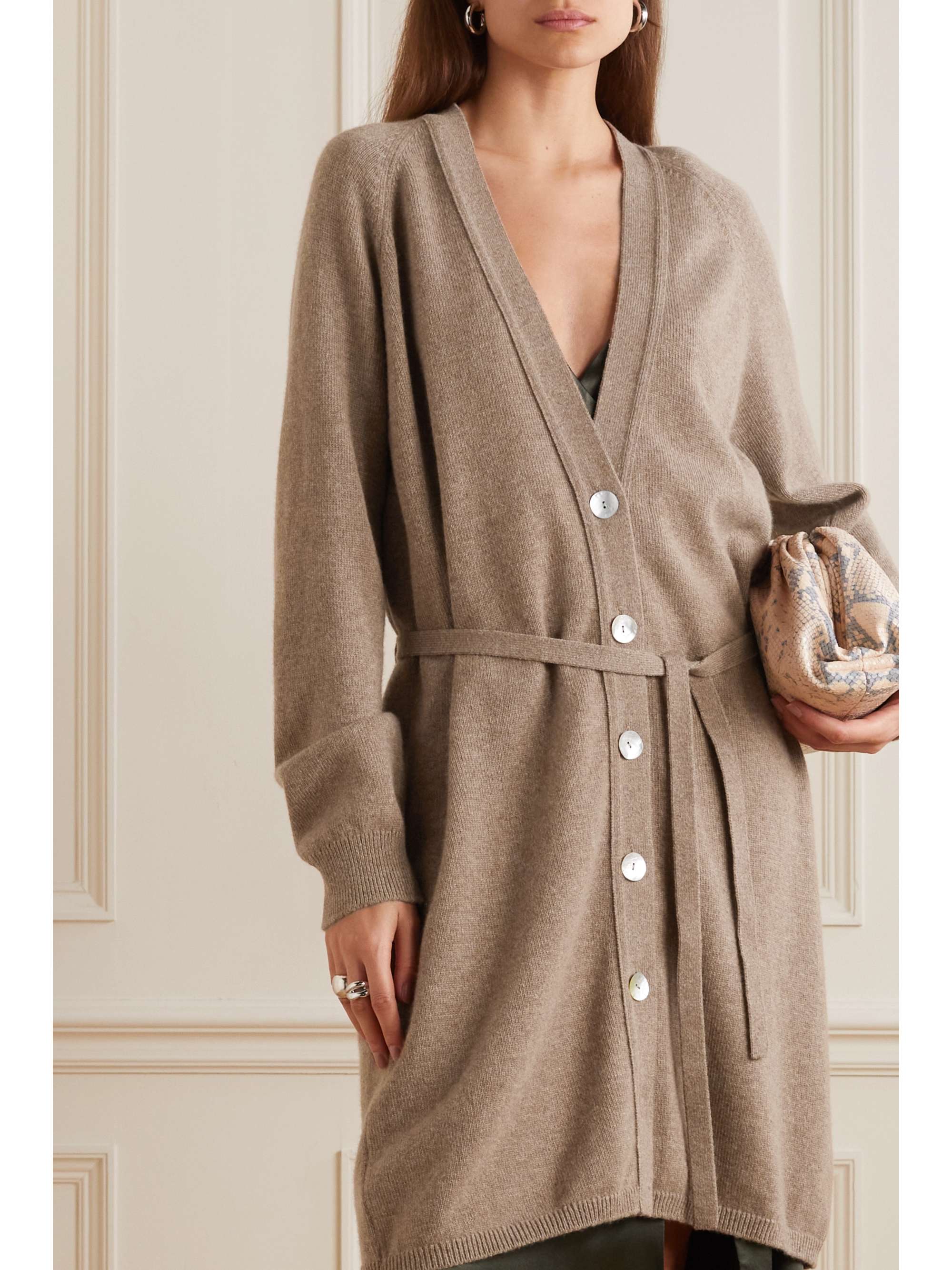YOOX NET-A-PORTER FOR THE PRINCE'S FOUNDATION + NET SUSTAIN belted cashmere  cardigan | NET-A-PORTER