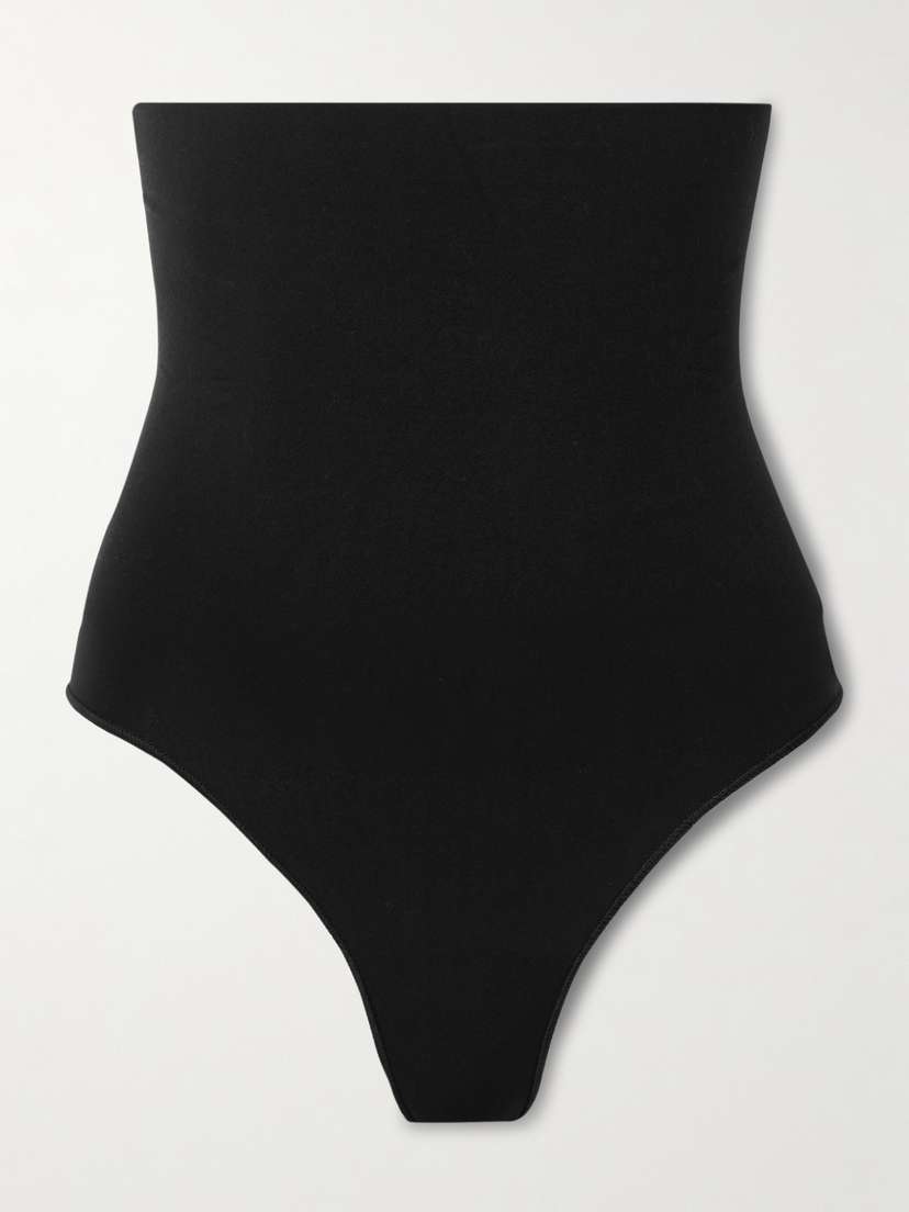 Skims Seamless Sculpt Core Control Thong - Onyx