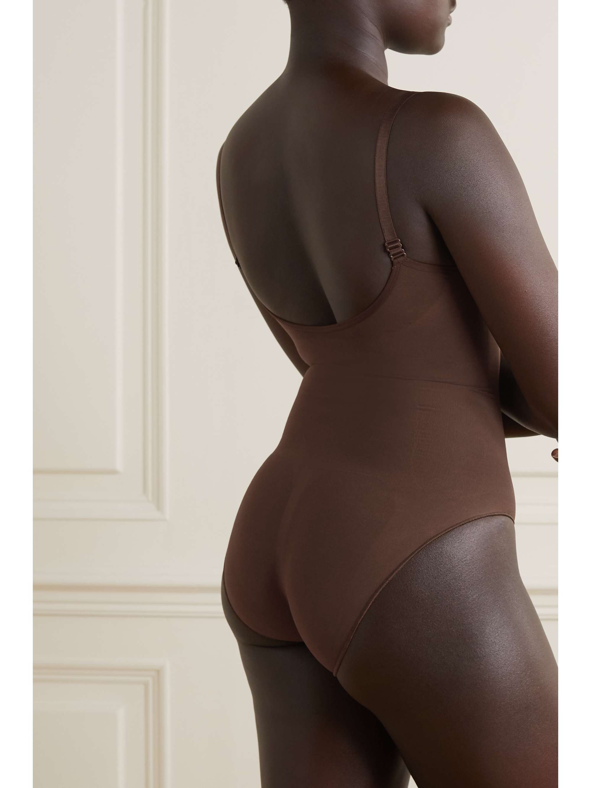 SKIMS Seamless Sculpt Sculpting bodysuit Cocoa NETAPORTER