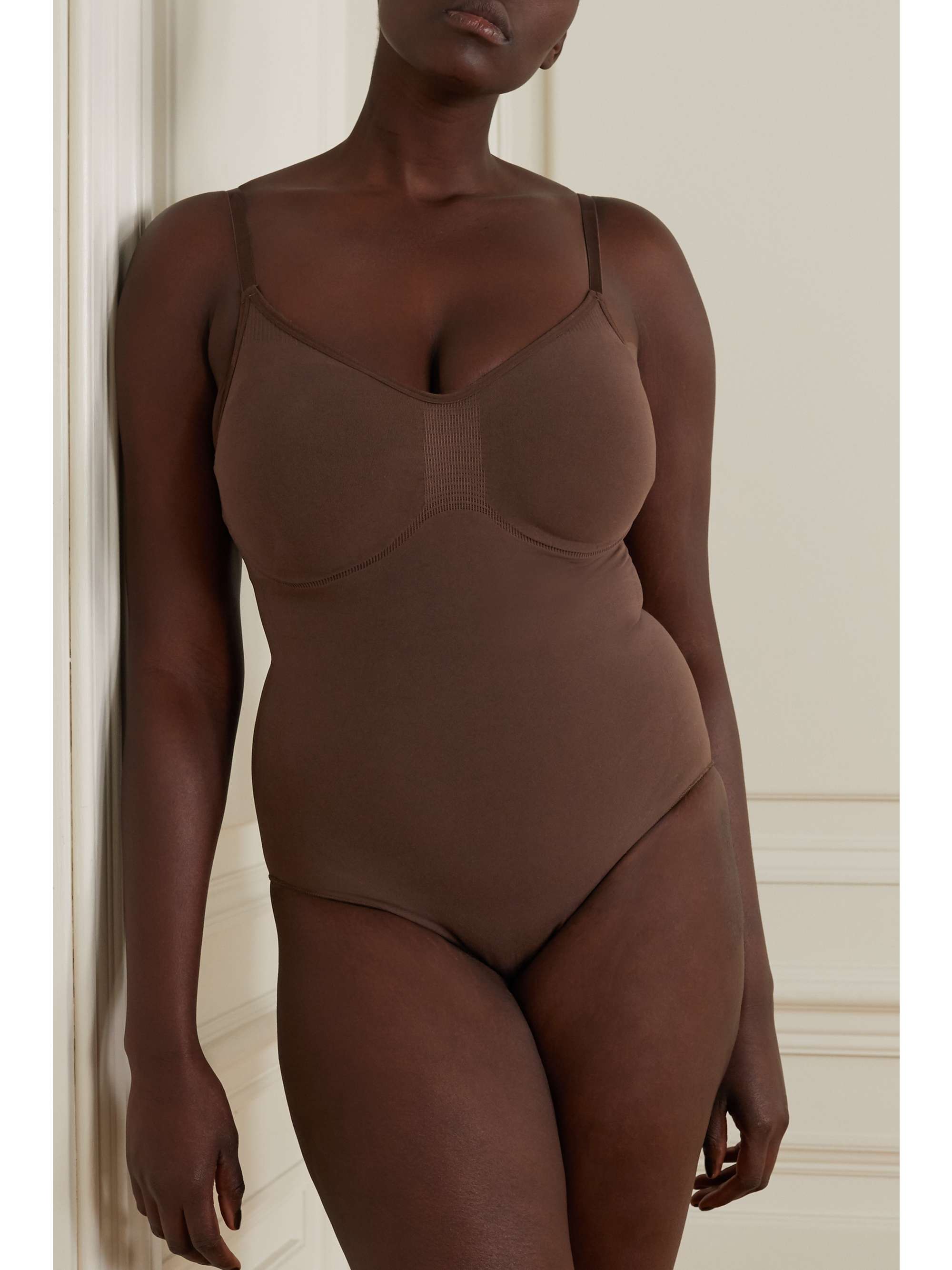 SKIMS Seamless Sculpt Sculpting bodysuit Cocoa NETAPORTER