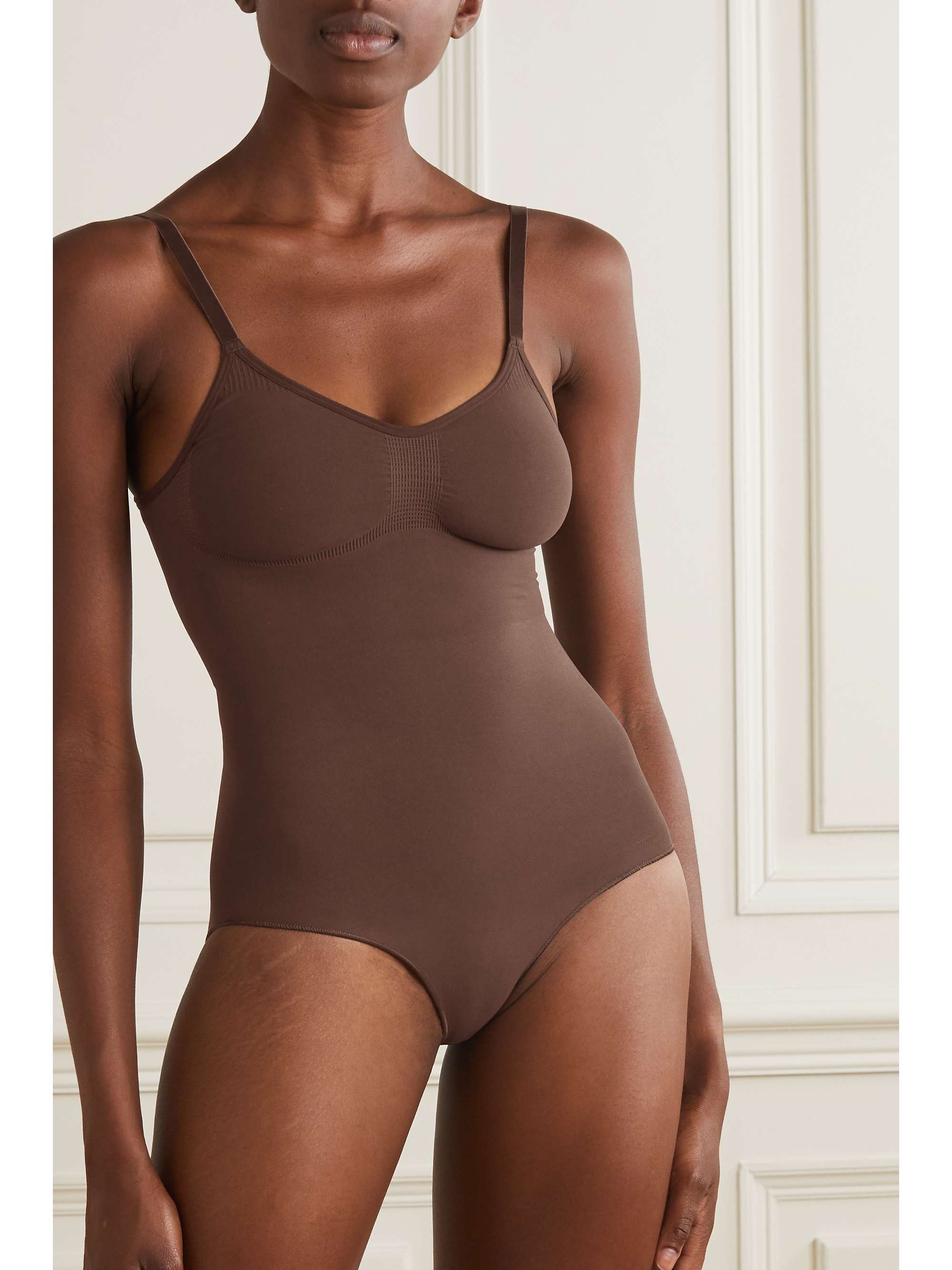 SKIMS Seamless Sculpt Sculpting bodysuit Cocoa NETAPORTER
