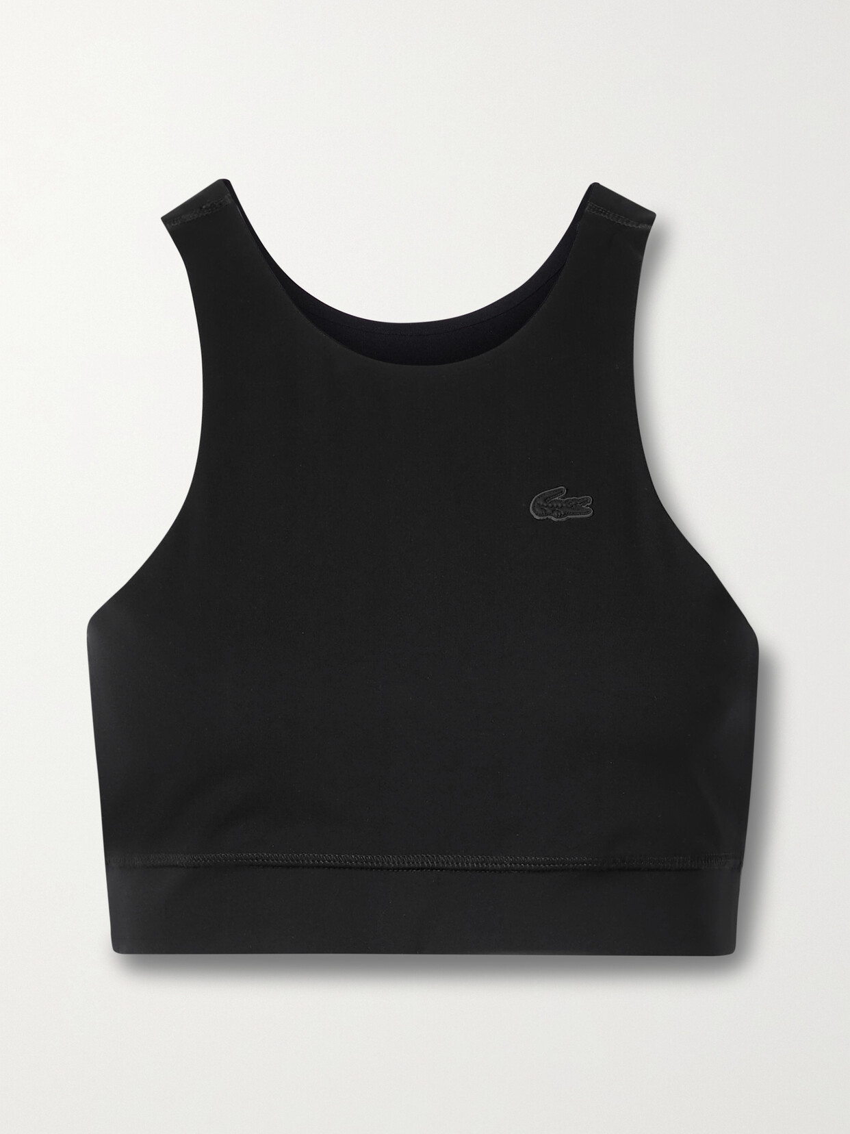 Lacoste - Core Printed Stretch Sports Bra - Black