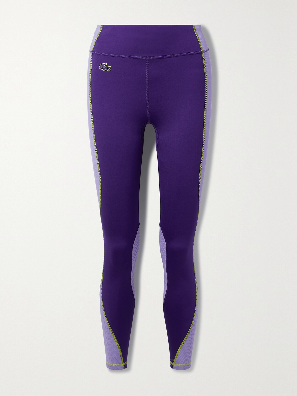 Lacoste - Color-block Stretch-jersey Leggings - Purple