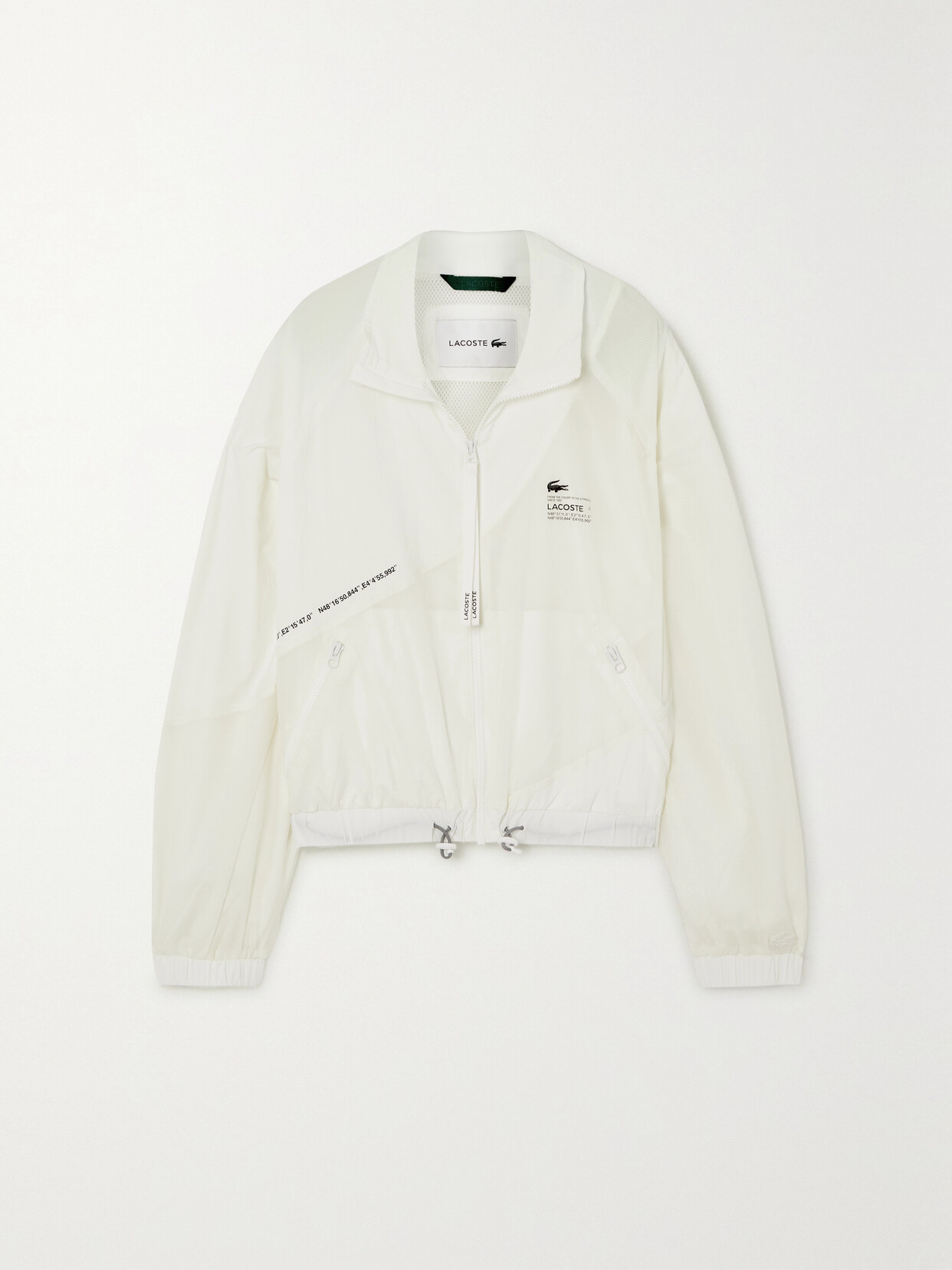 Lacoste - Paneled Shell And Ripstop Jacket - White