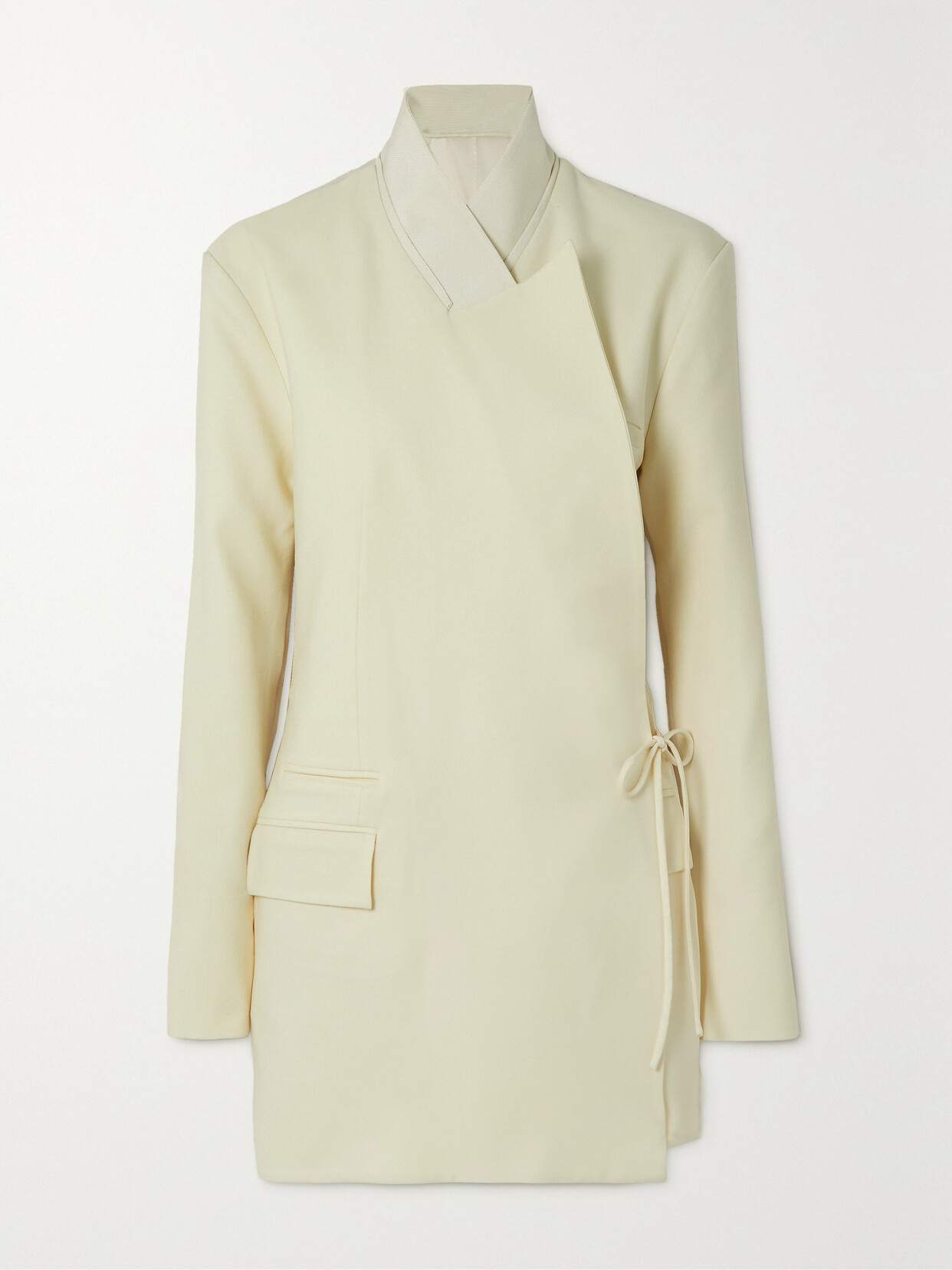 ESSE Studios - Aire Wool-blend And Organza Blazer - Cream