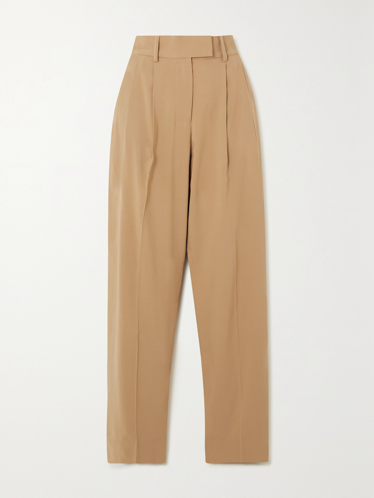 ESSE Studios - Classico Pleated Wool Straight-leg Pants - Neutrals