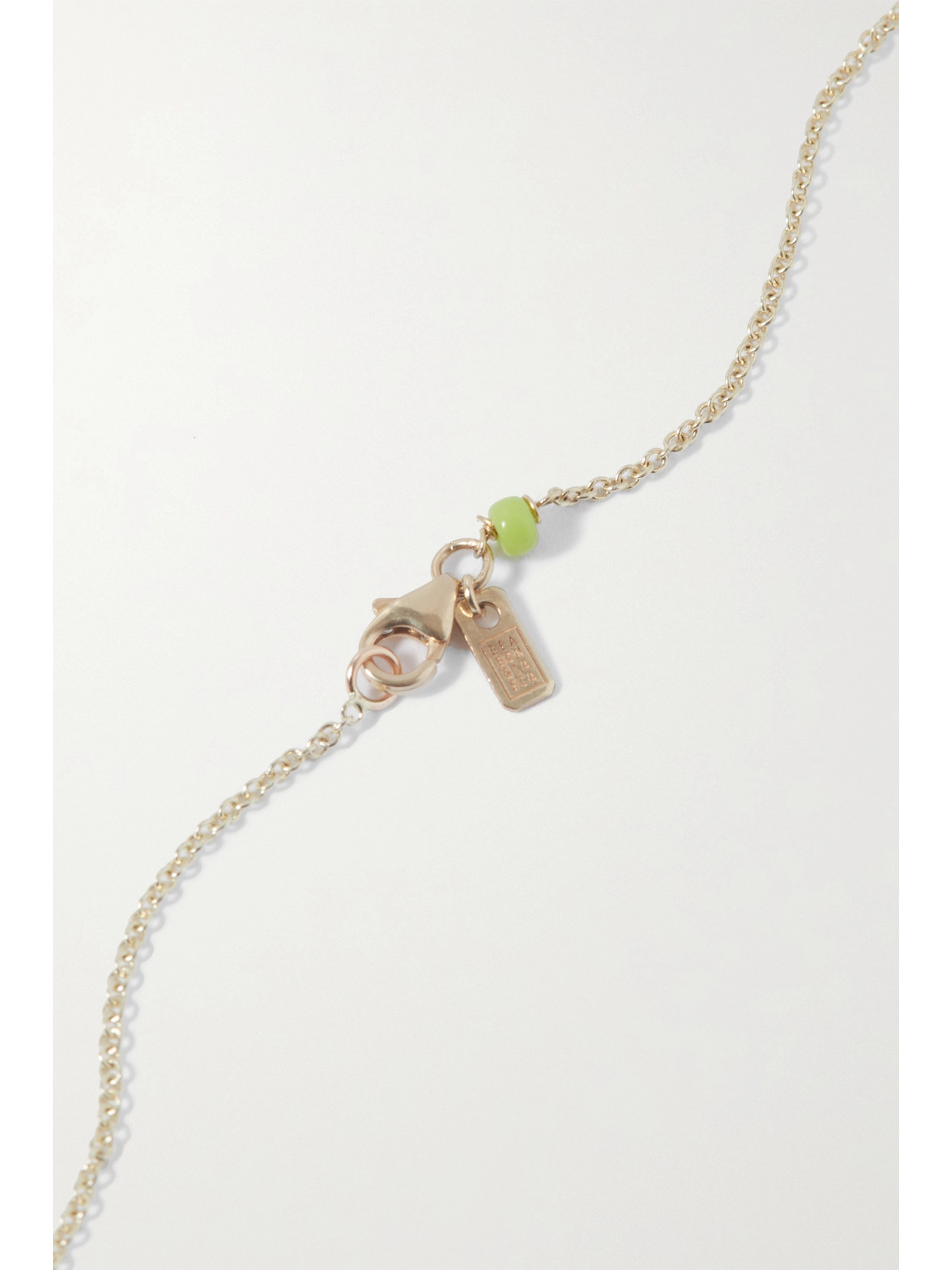 Bea Bongiasca Letter A-z 9-karat Gold And Enamel Necklace In Gold