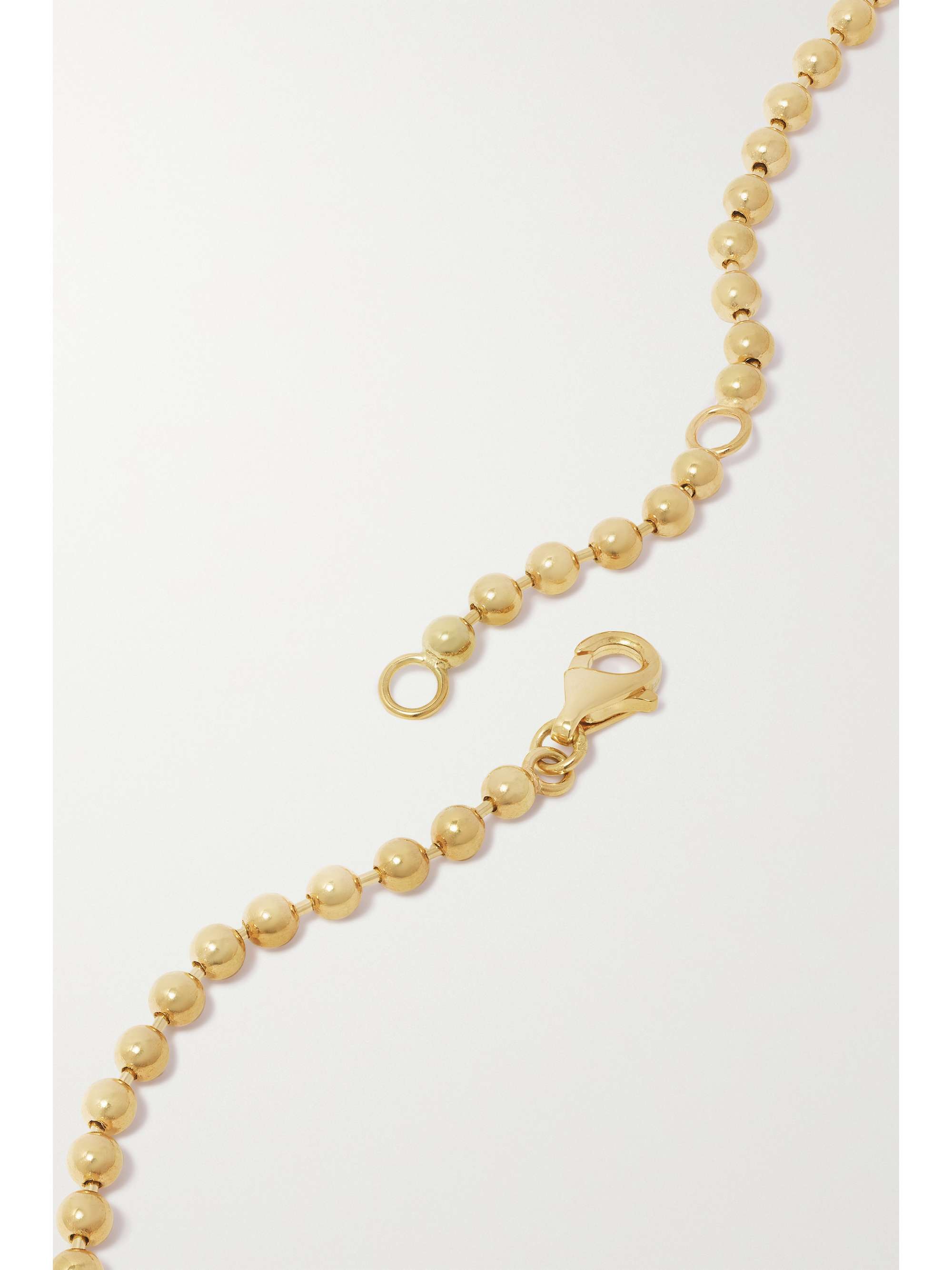 GEMELLA Double Bubble Bezel 18-karat gold tourmaline necklace