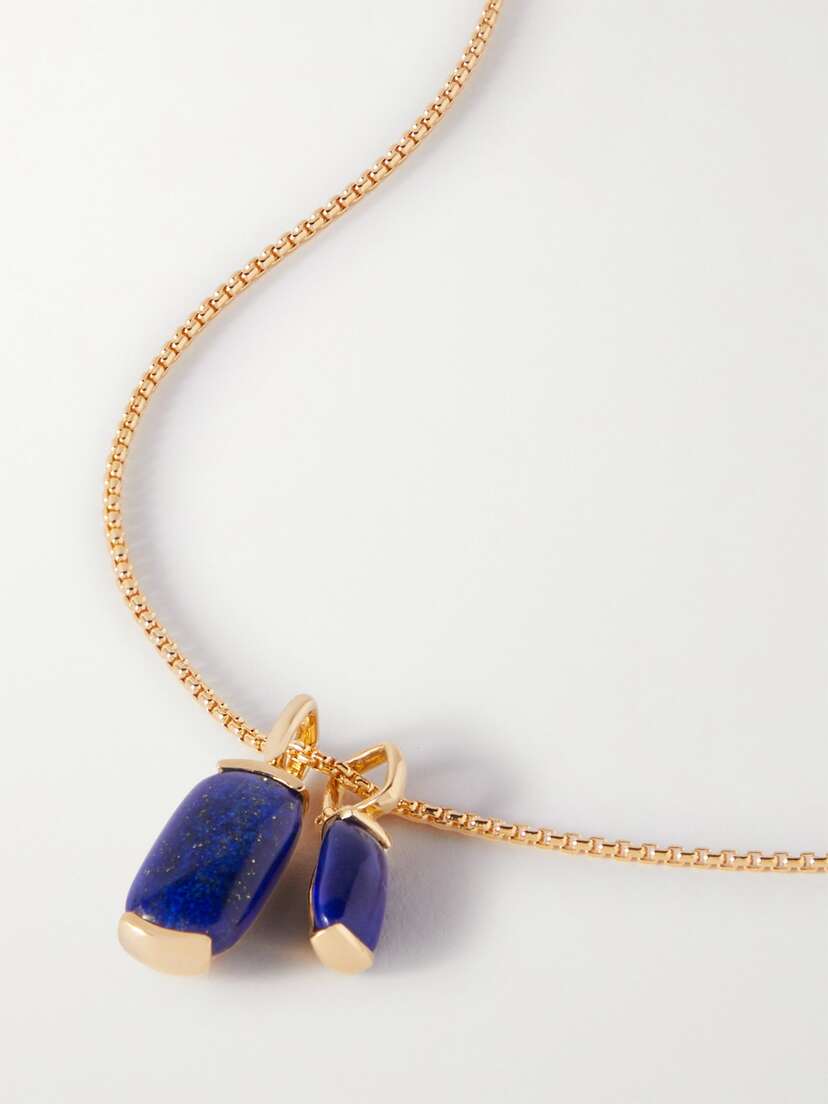 Fernando Jorge Oblong 18-karat Gold Lapis Lazuli Necklace