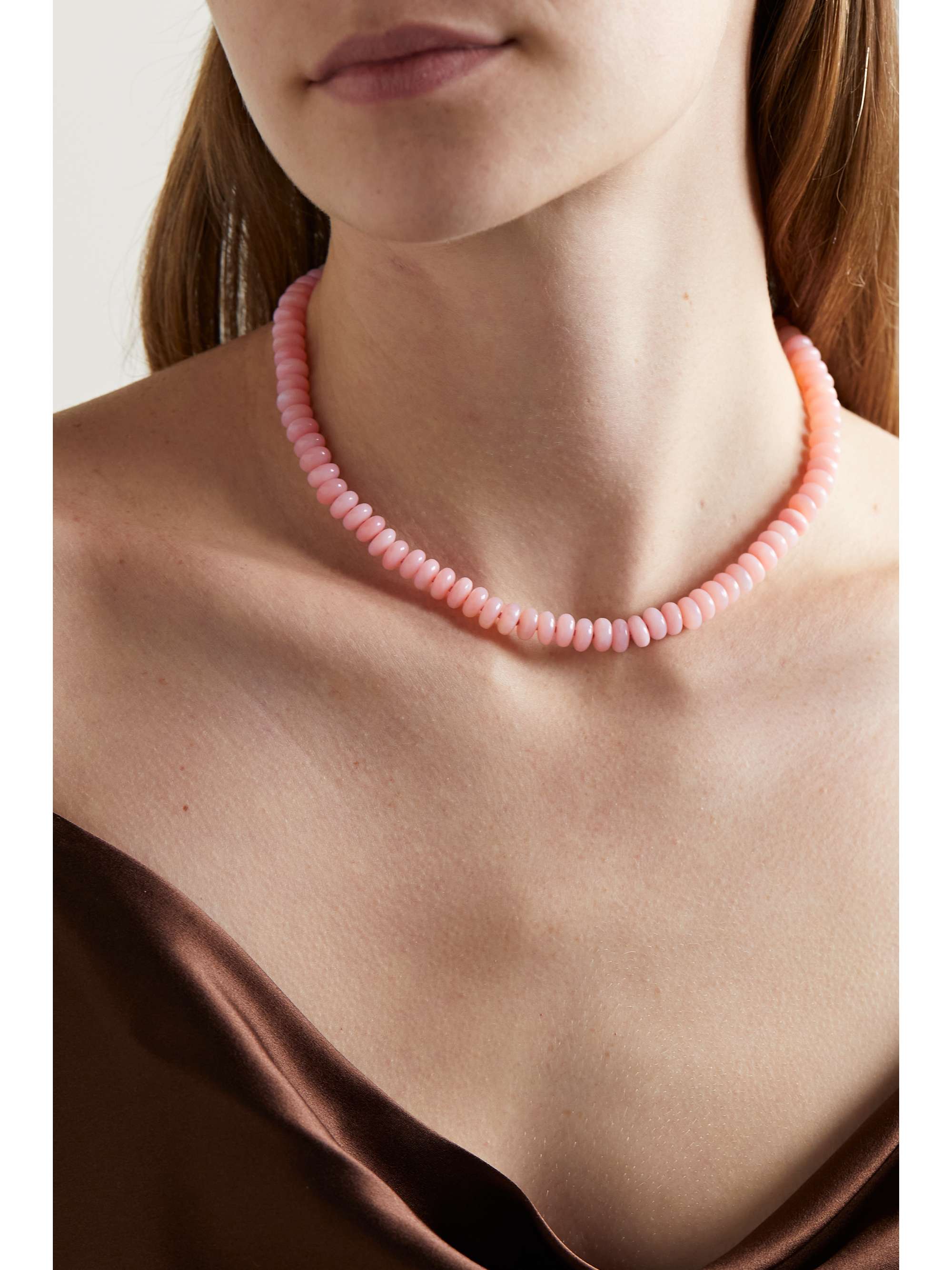IRENE NEUWIRTH Candy 18-karat gold chrysoprase necklace