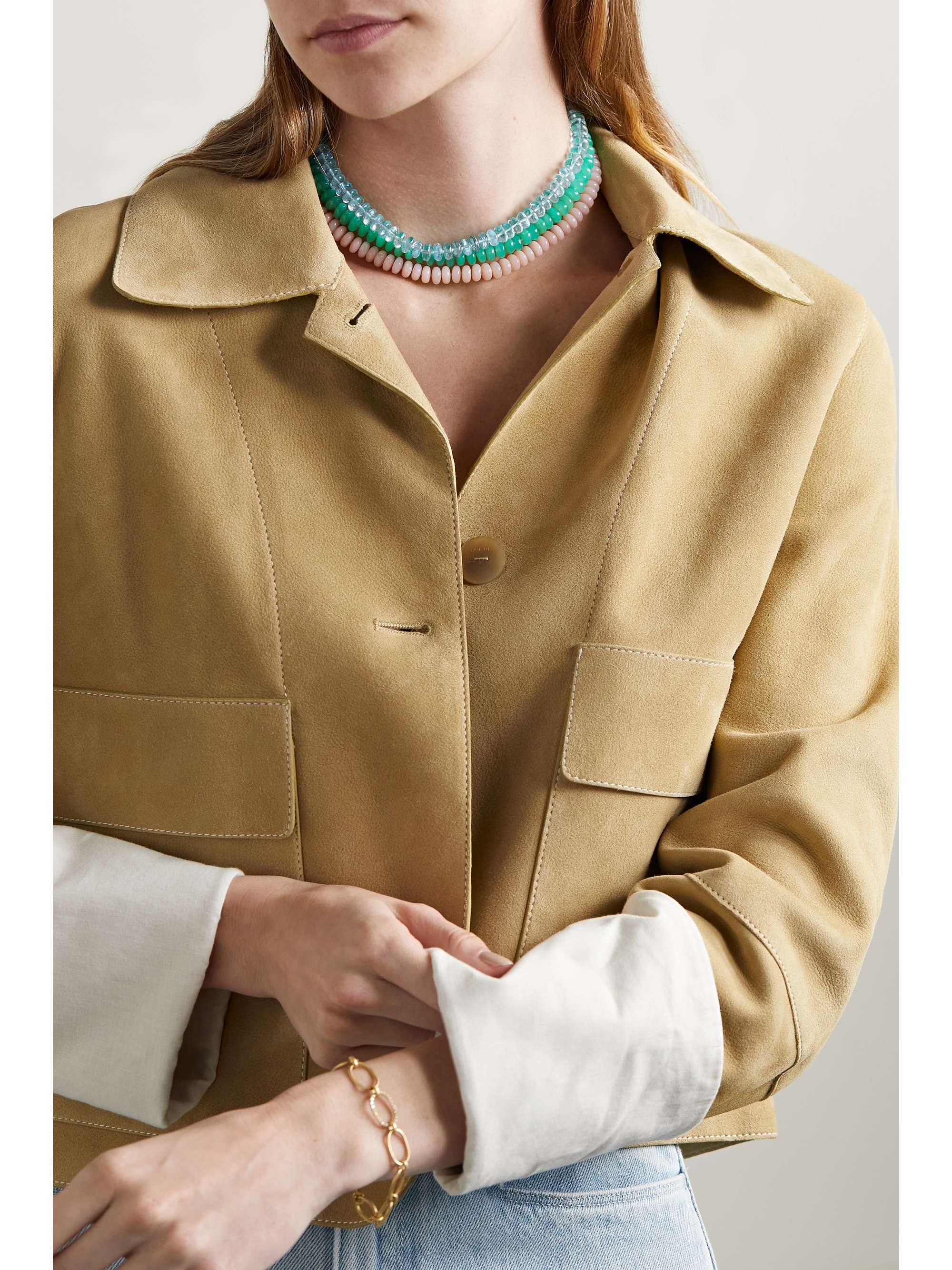 IRENE NEUWIRTH Candy 18-karat gold chrysoprase necklace