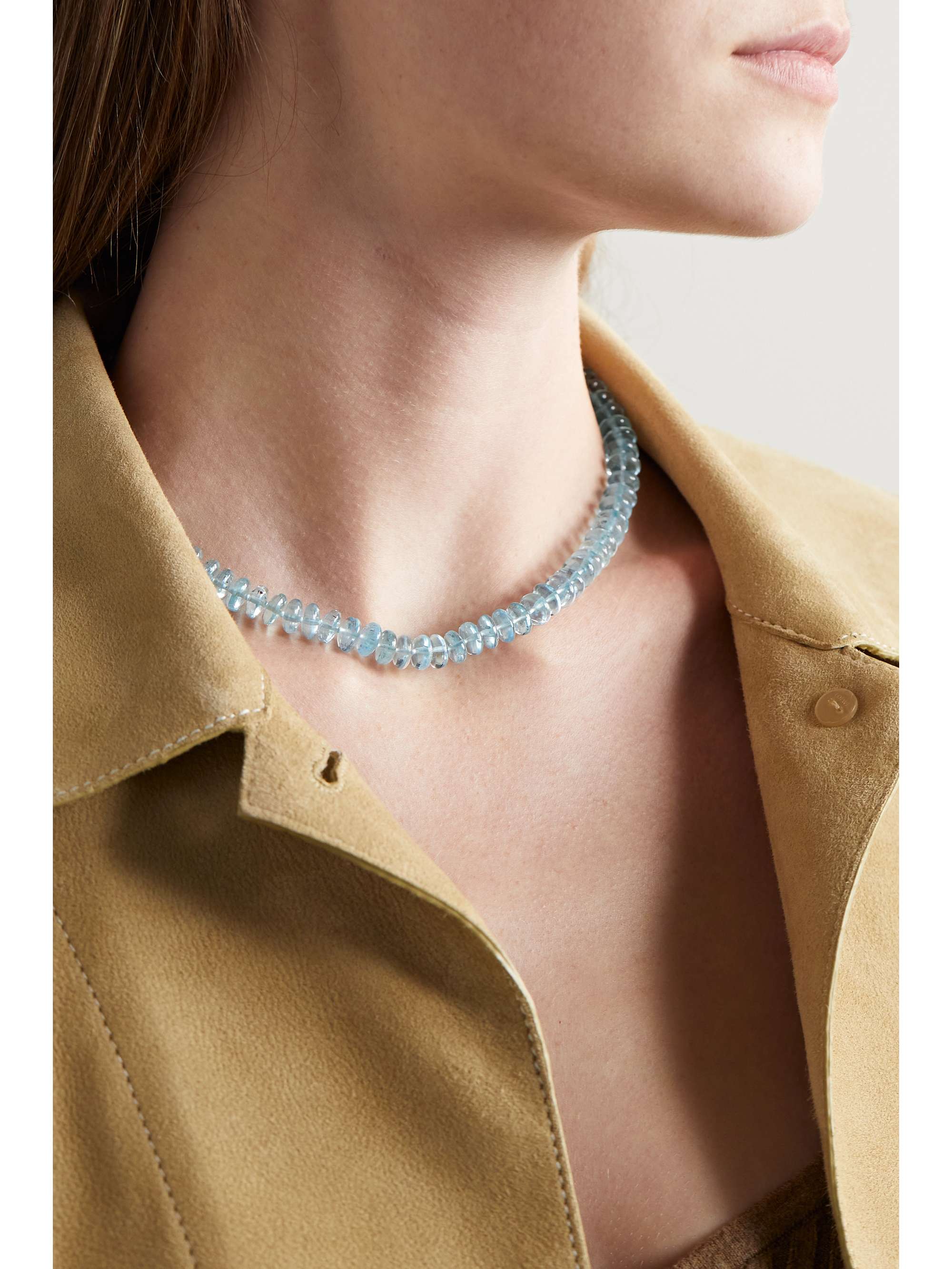 IRENE NEUWIRTH Candy 18-karat gold chrysoprase necklace