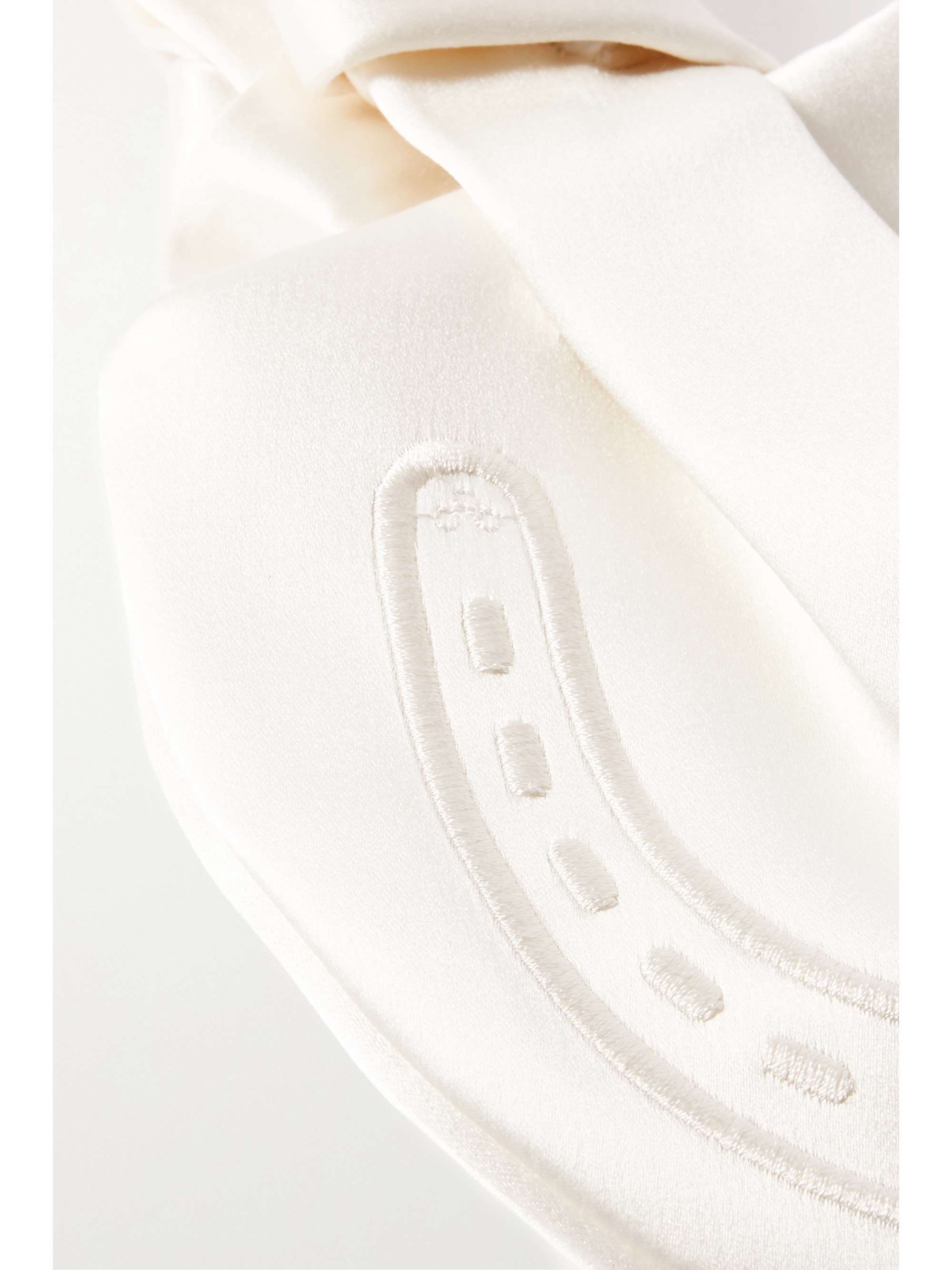 ANYA HINDMARCH Tie the Knot embroidered satin clutch