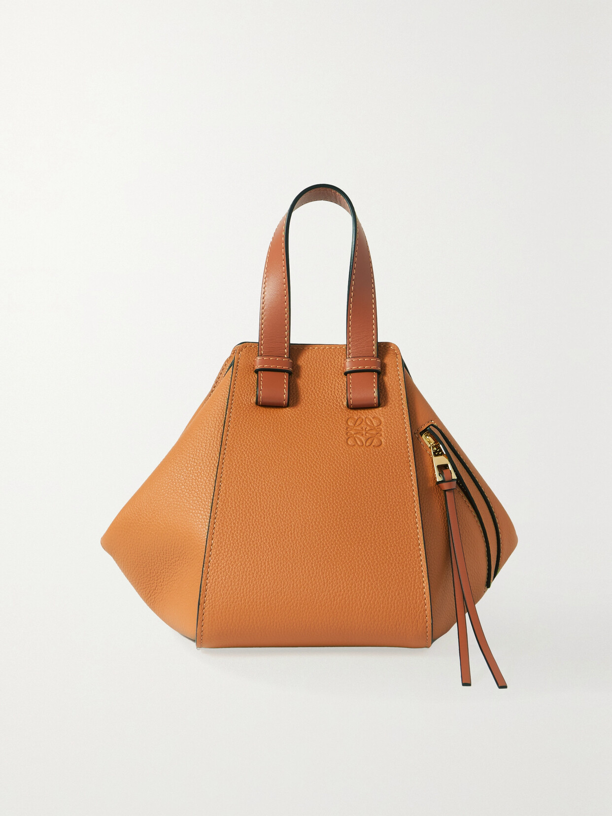 Shop Loewe Hammock Small Leather Shoulder Bag In Brown