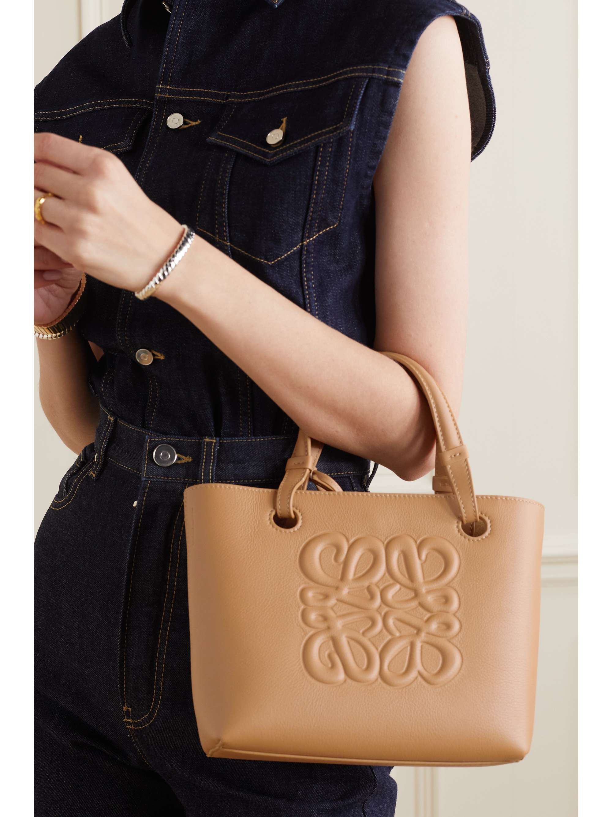 LOEWE Anagram Leather Tote Bag - Farfetch