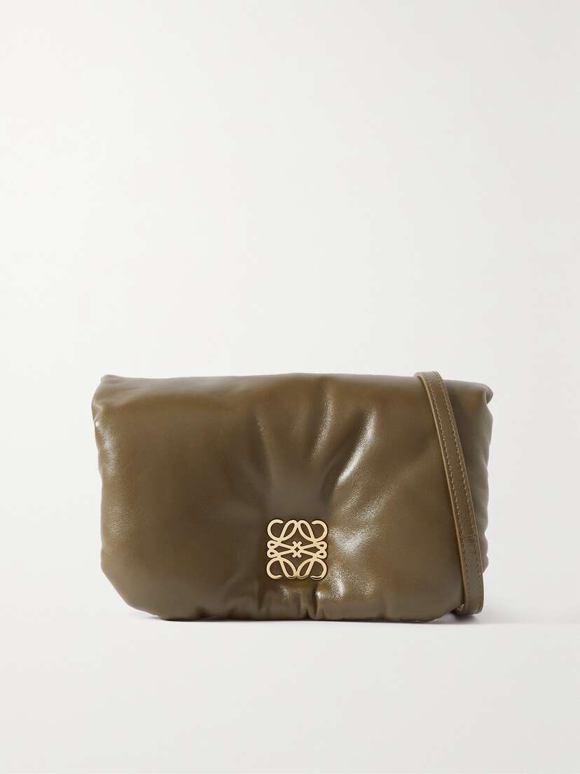 Loewe Puffer Goya Mini Embellished Padded Leather Down Shoulder Bag