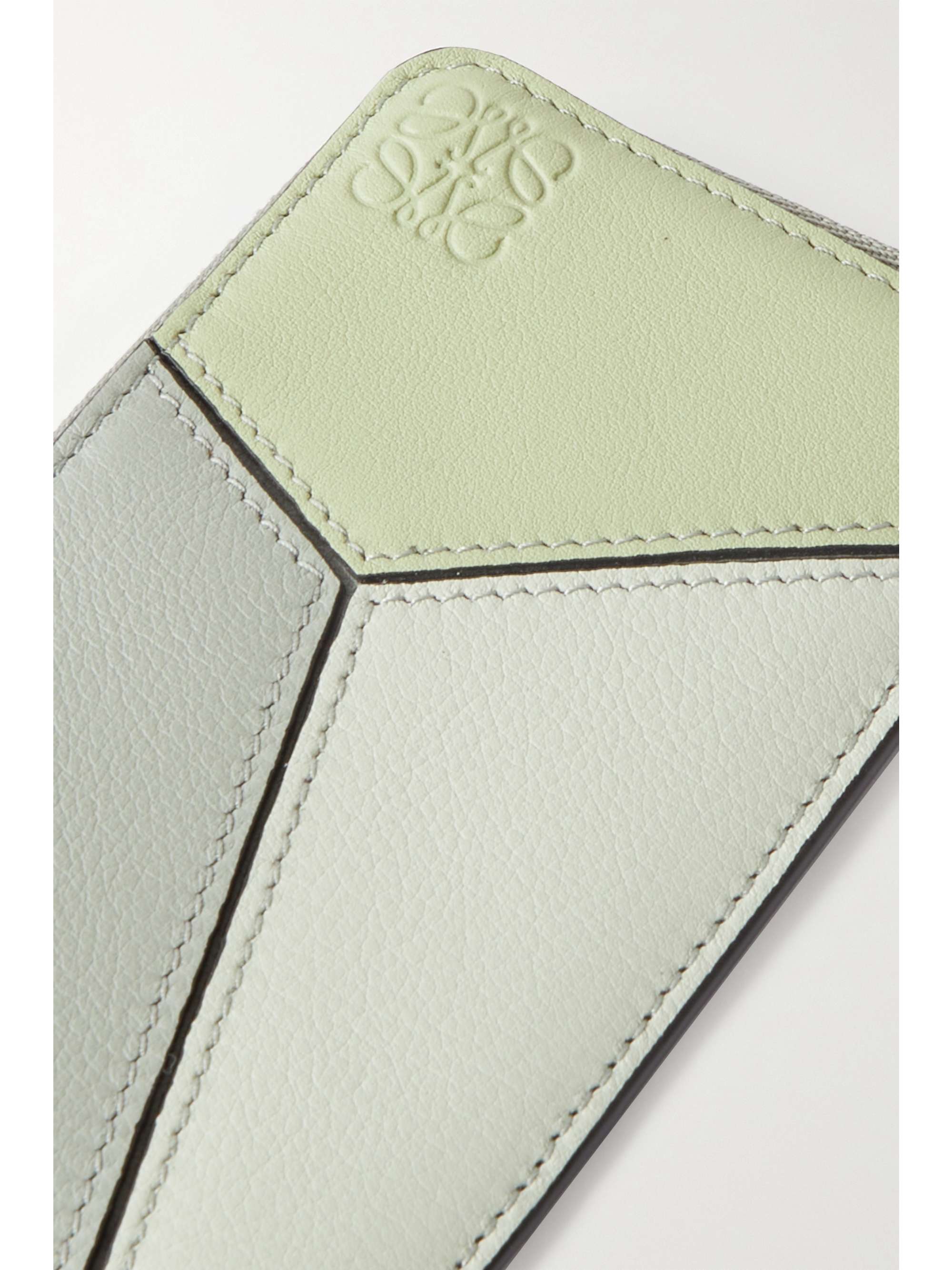 LOEWE Puzzle color-block leather cardholder