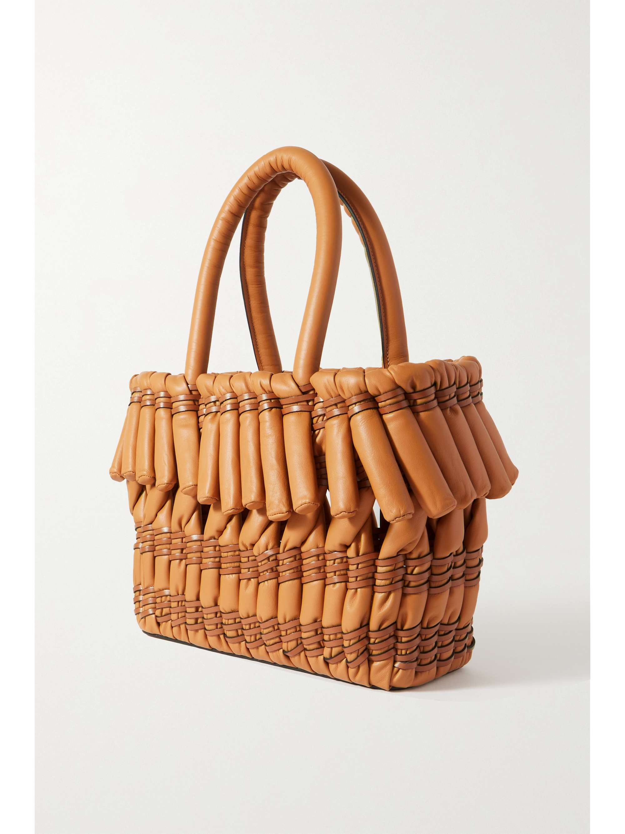 LOEWE Small tubular leather tote bag NETAPORTER