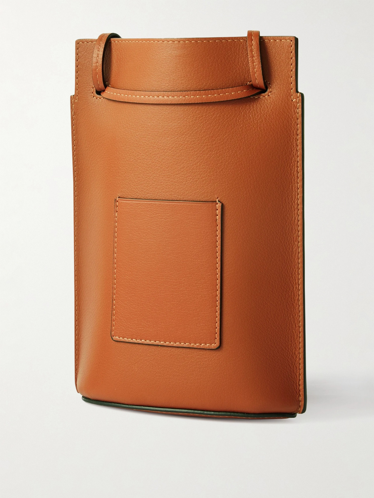 Loewe Dice Pocket Embellished Leather Shoulder Bag In Brown