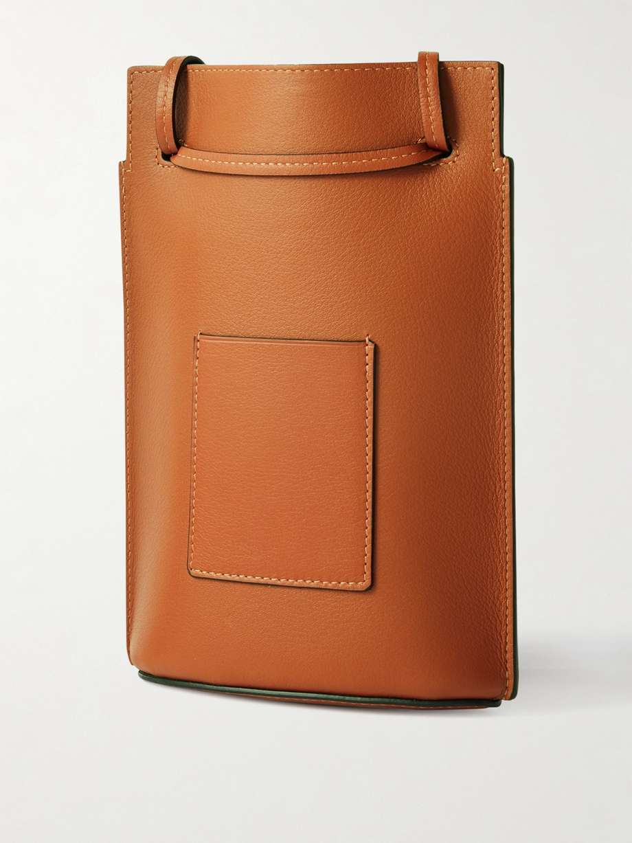 LOEWE Dice Pocket embellished leather shoulder bag NETAPORTER