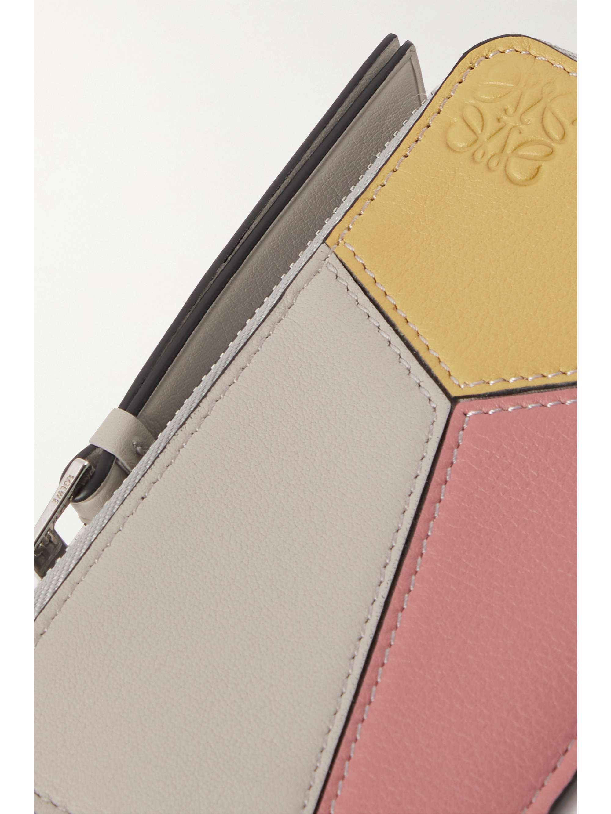 LOEWE Puzzle color-block leather cardholder
