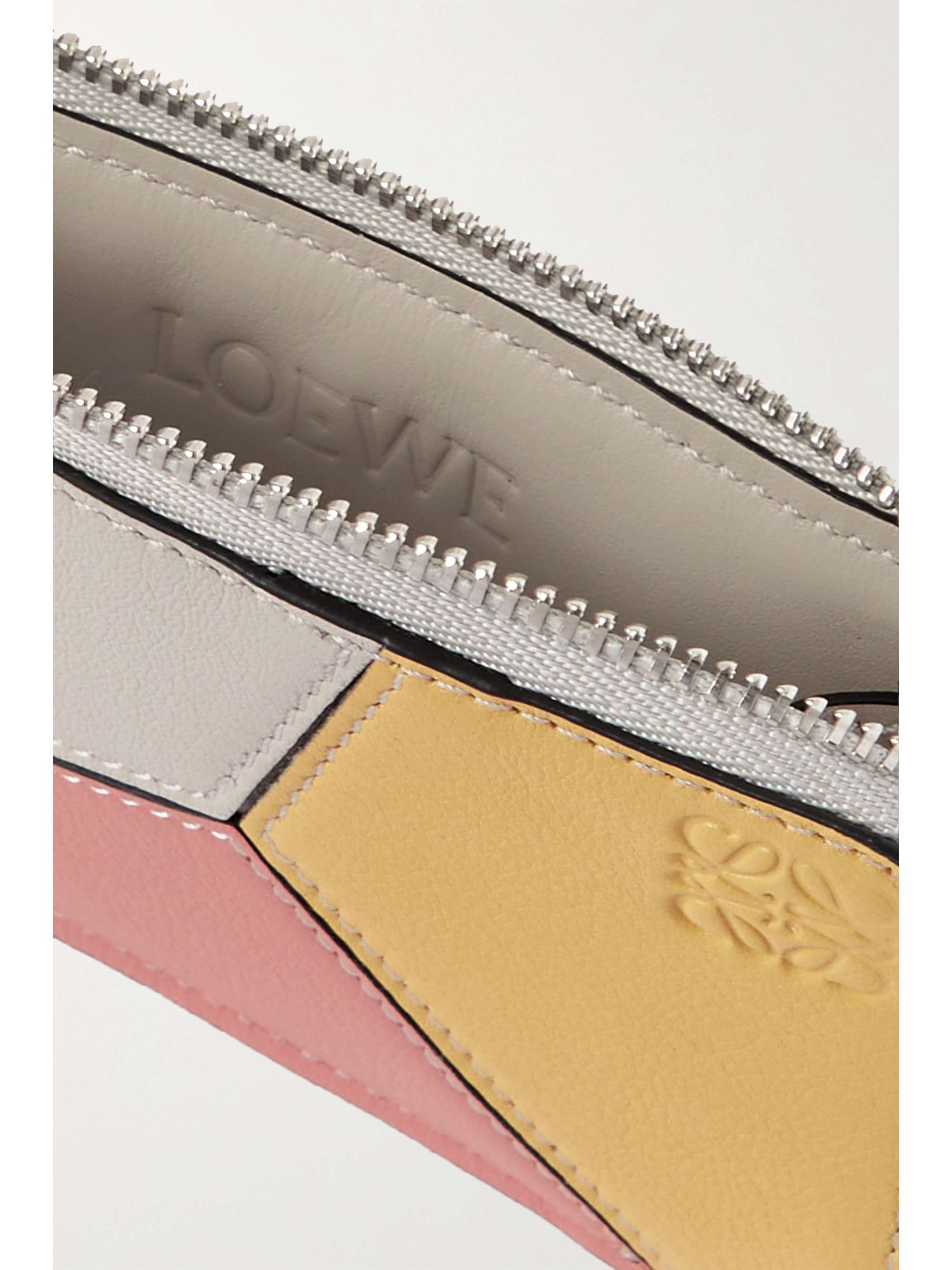 LOEWE Puzzle color-block leather cardholder