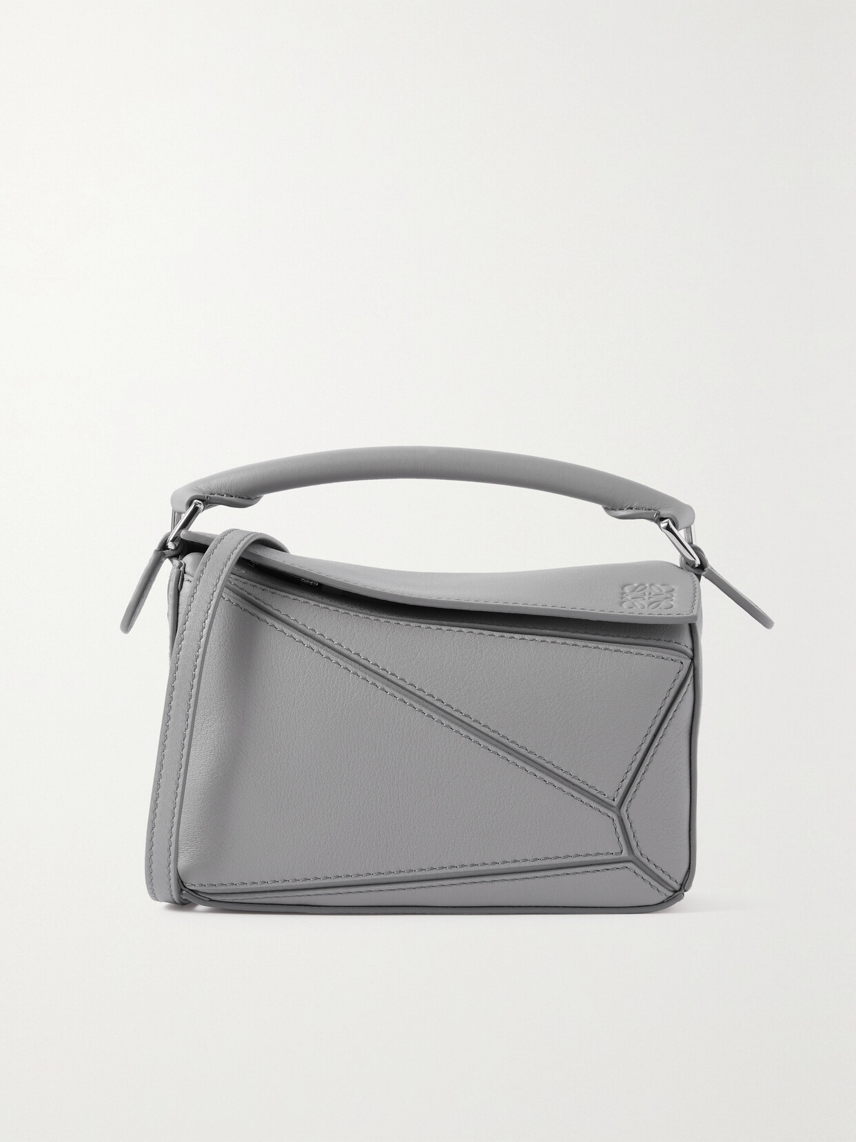 Loewe - Puzzle Mini Leather Shoulder Bag - Gray