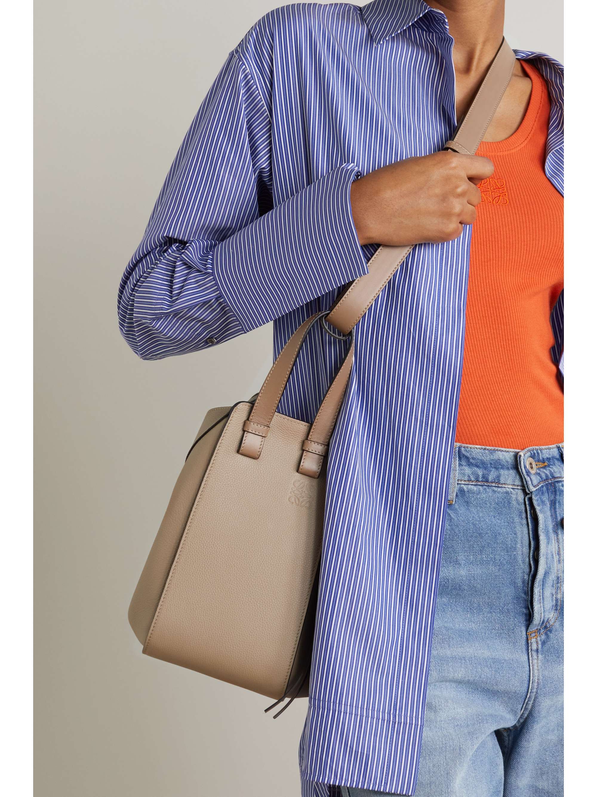 LOEWE Hammock small textured-leather tote