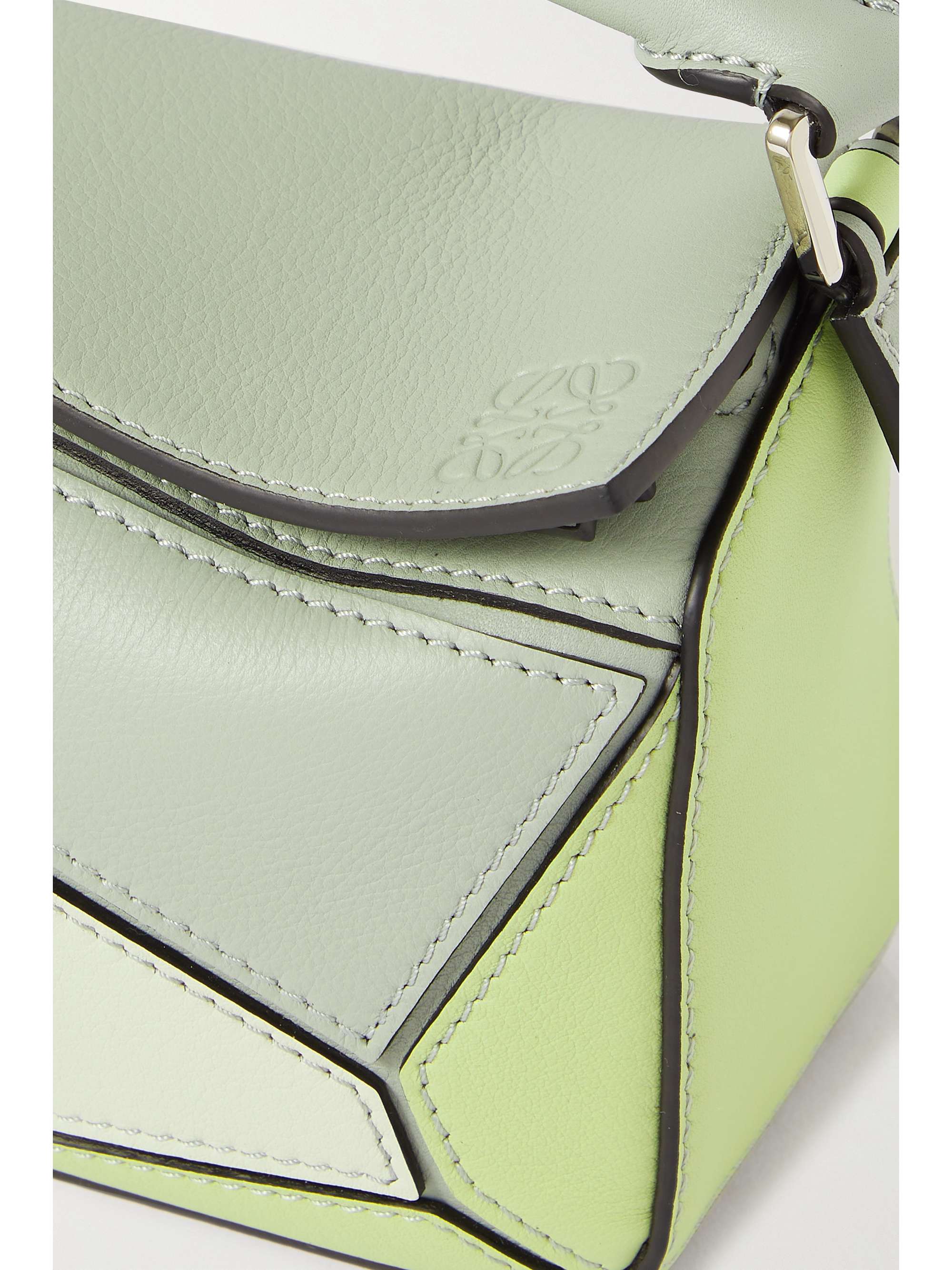 LOEWE Puzzle mini textured-leather shoulder bag