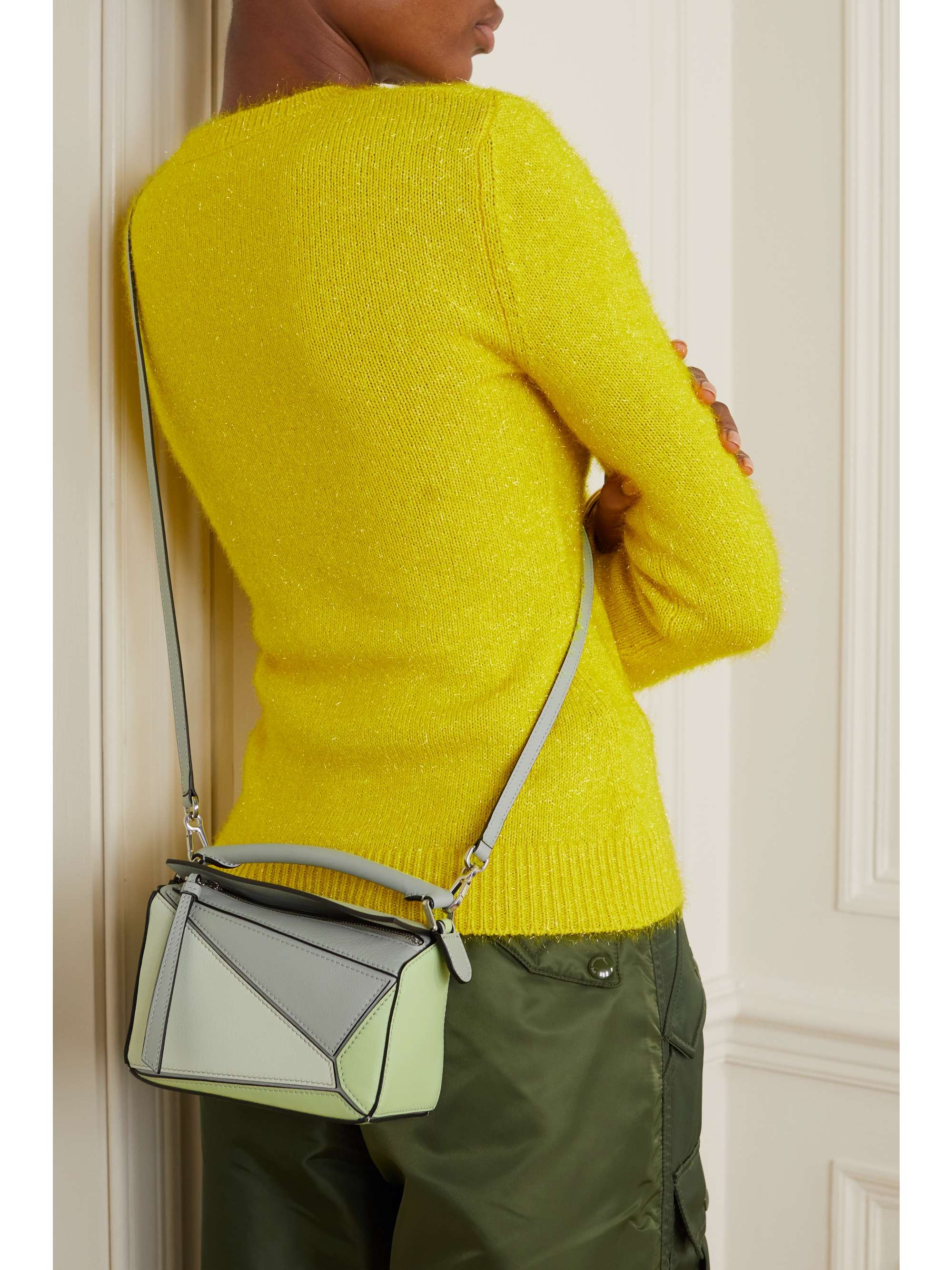 LOEWE Puzzle mini textured-leather shoulder bag