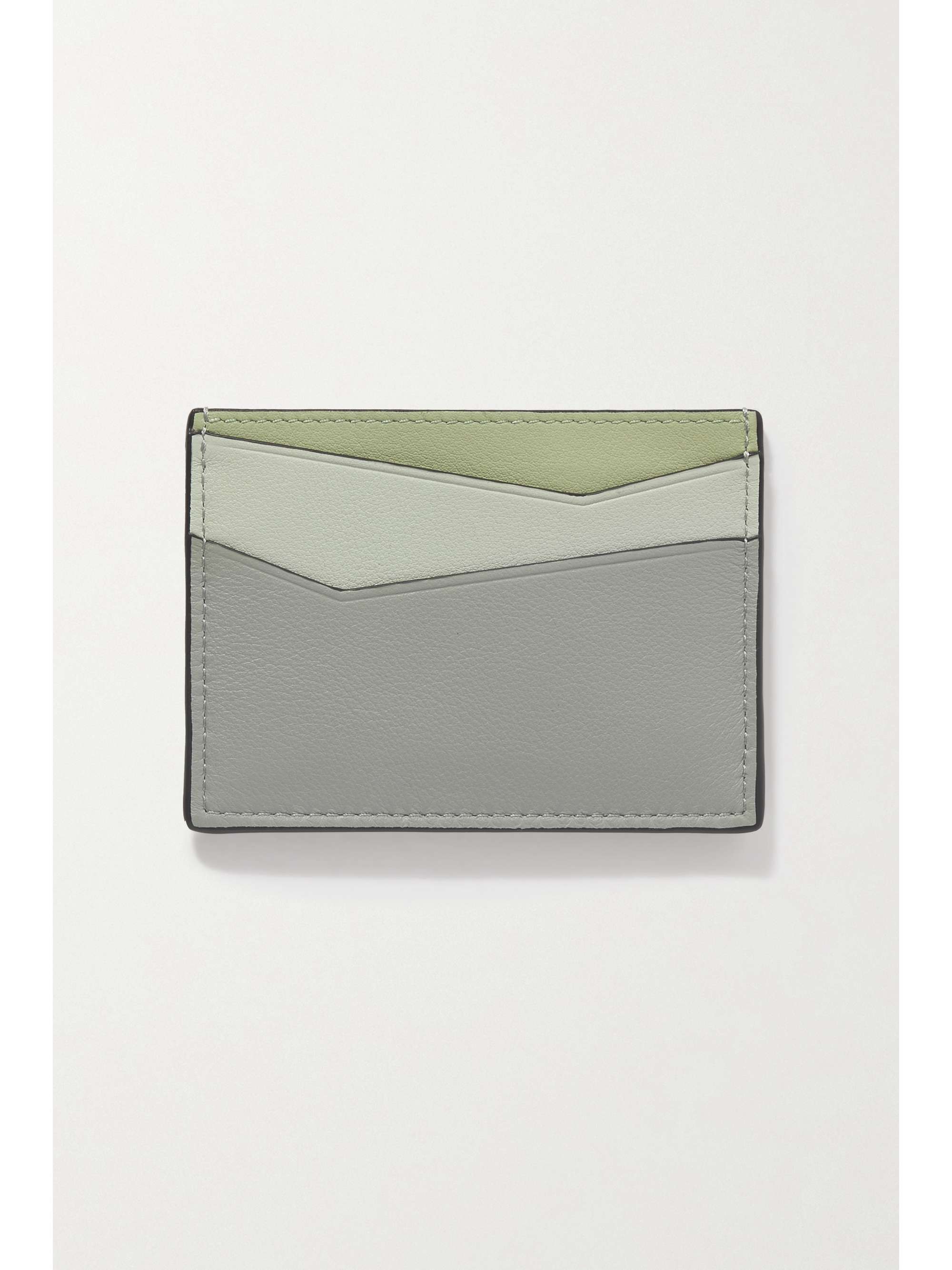 LOEWE Puzzle color-block textured-leather cardholder