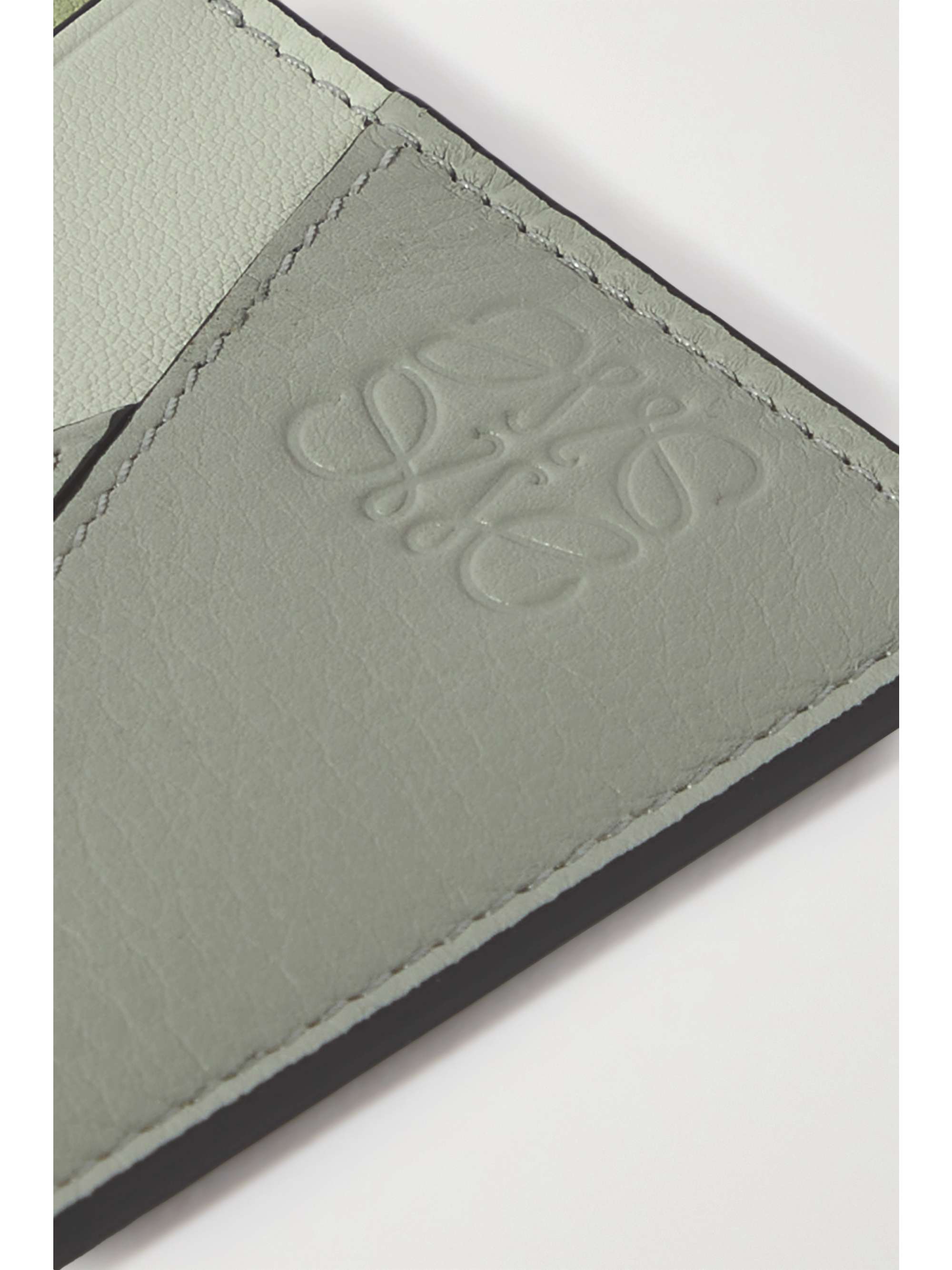 LOEWE Puzzle color-block textured-leather cardholder