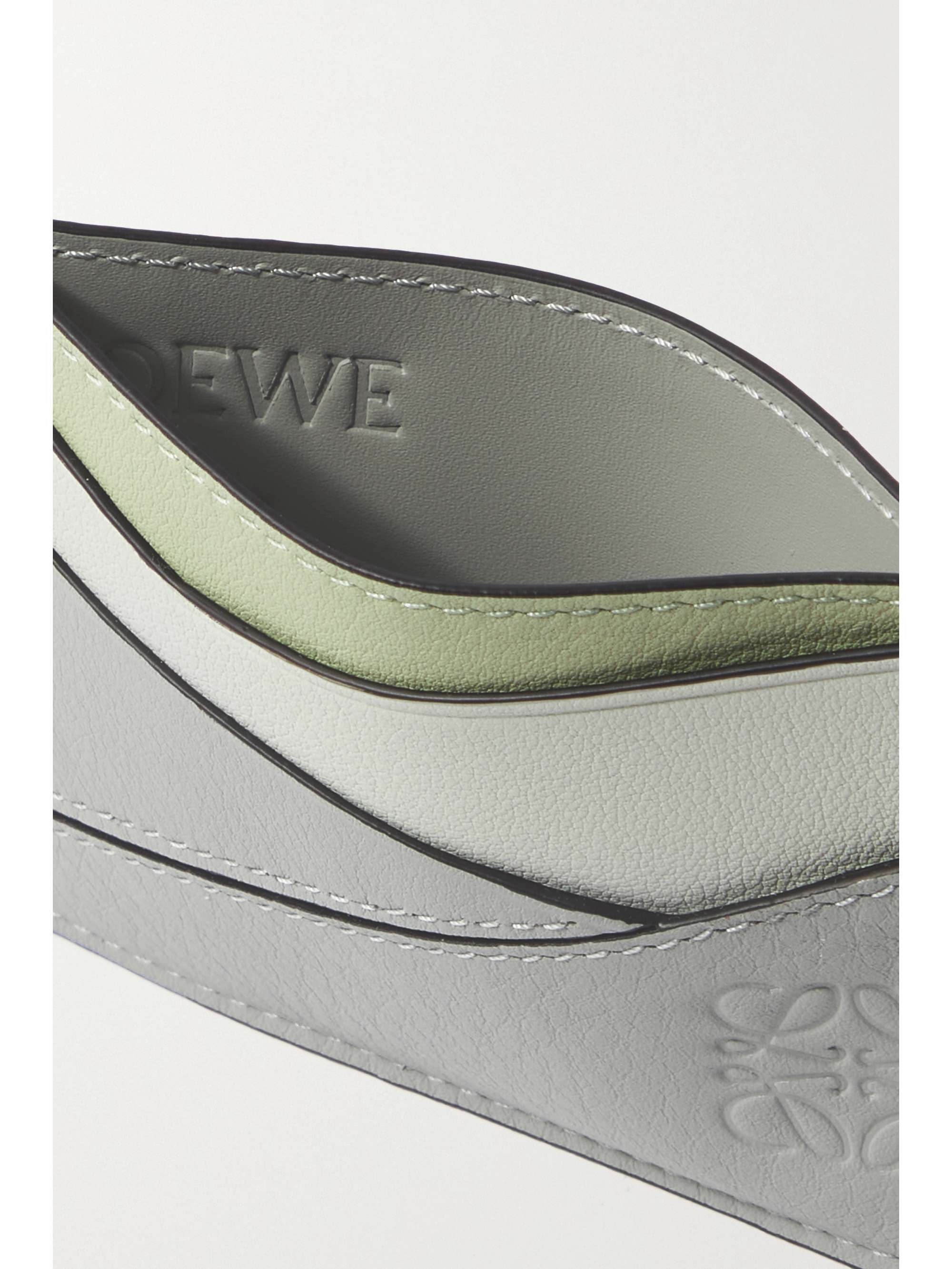 LOEWE Puzzle color-block textured-leather cardholder