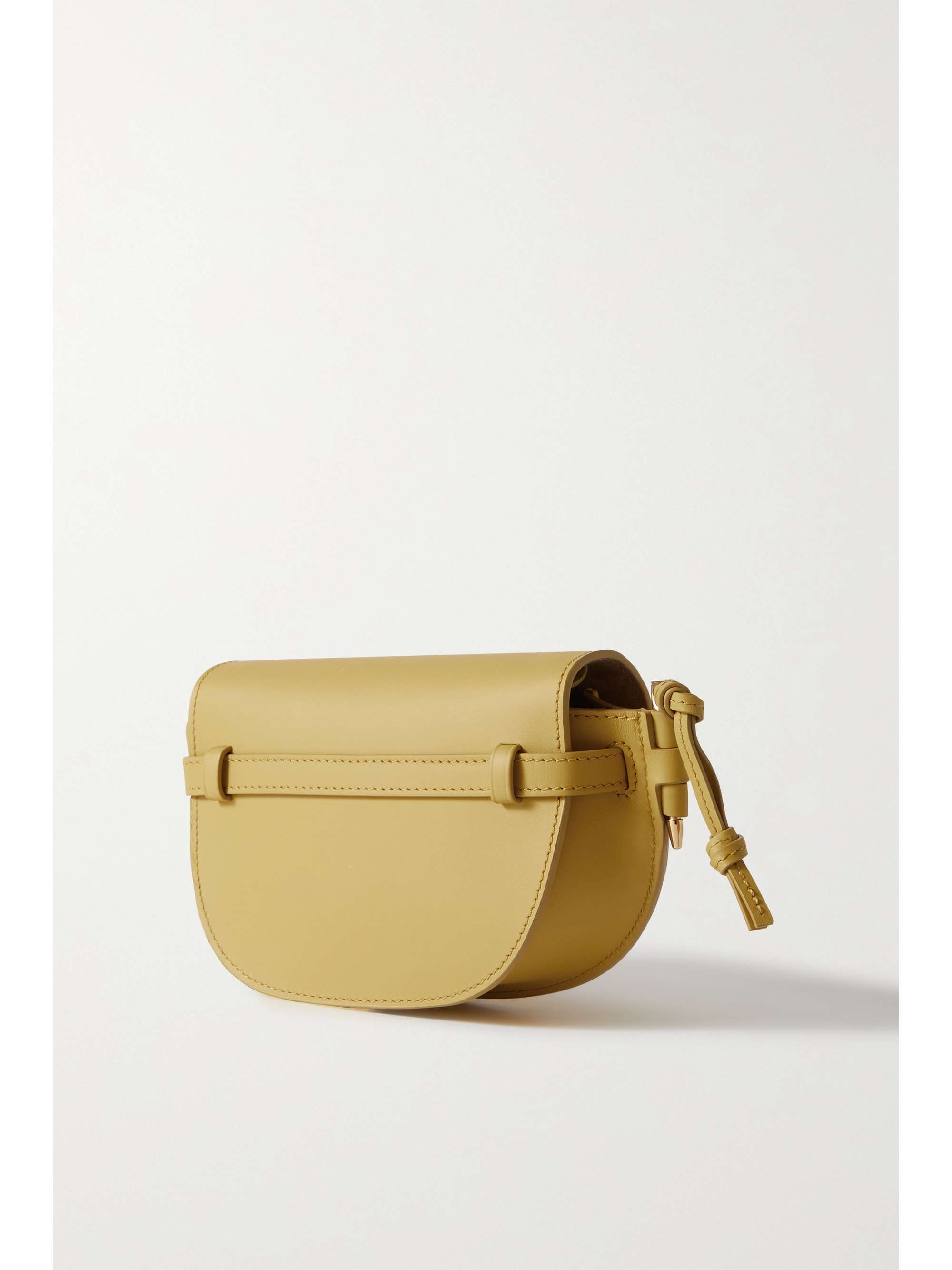 LOEWE Gate mini canvas jacquardtrimmed leather shoulder bag NETAPORTER