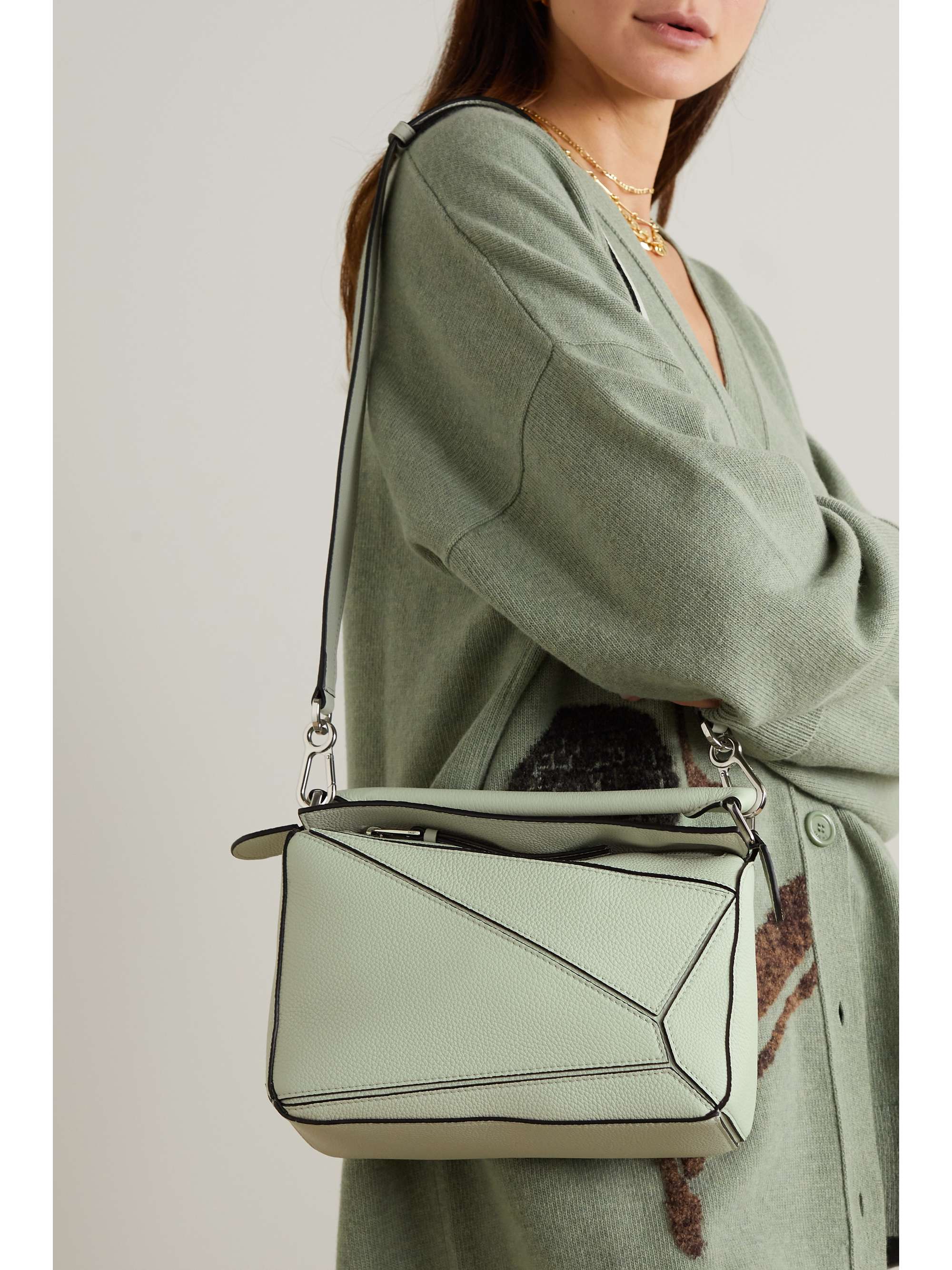 LOEWE Puzzle small textured-leather shoulder bag