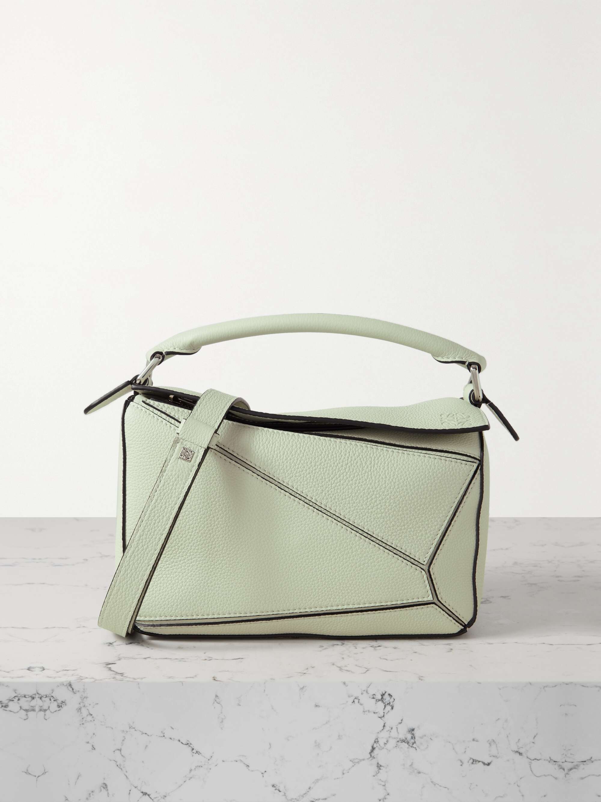 Loewe Green and Beige Puzzle Bag Loewe