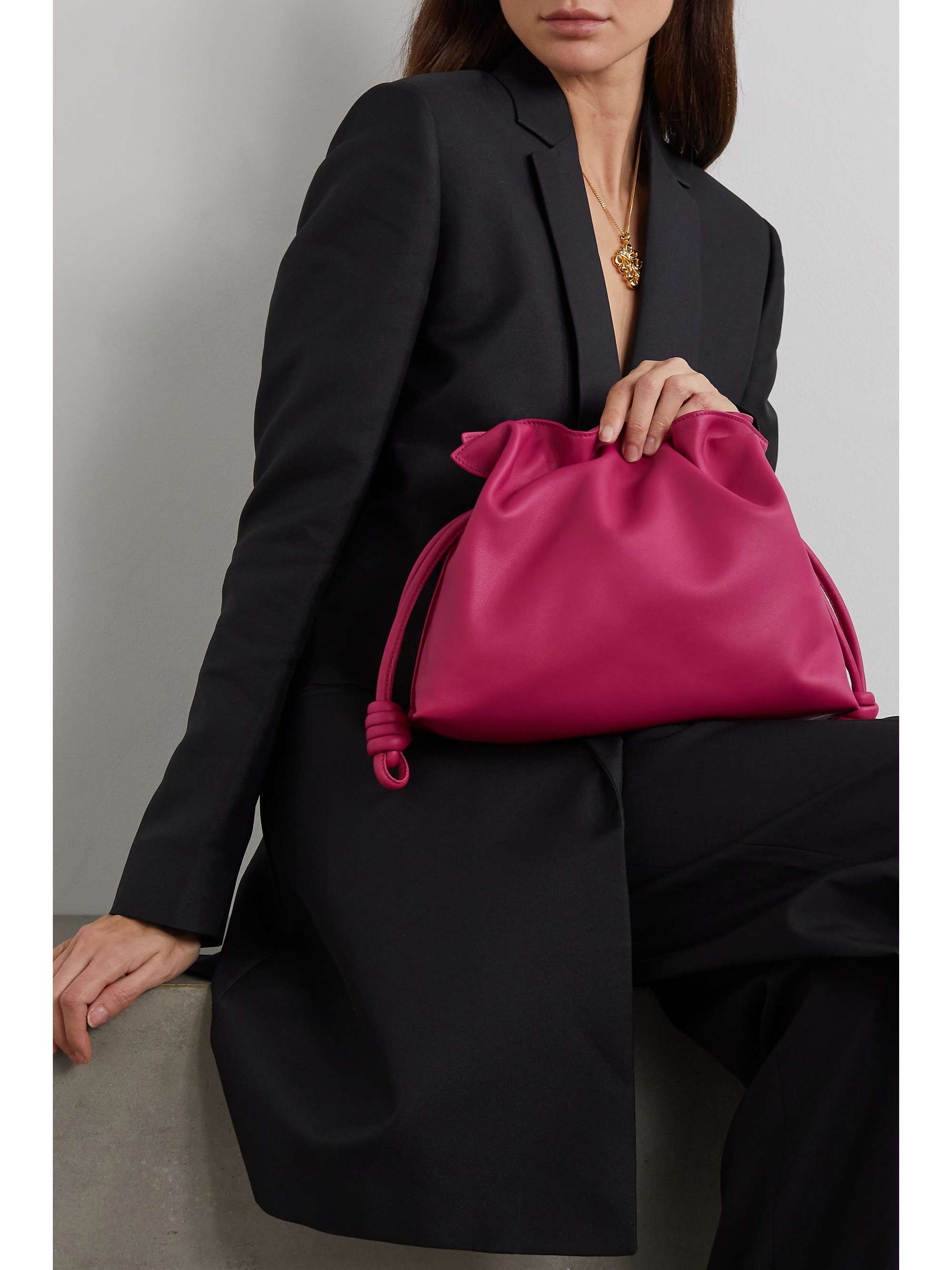 LOEWE Flamenco medium leather clutch