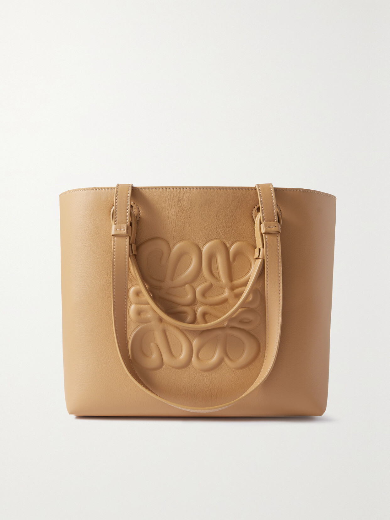 Loewe - Inflated Anagram Small Leather Tote - Brown