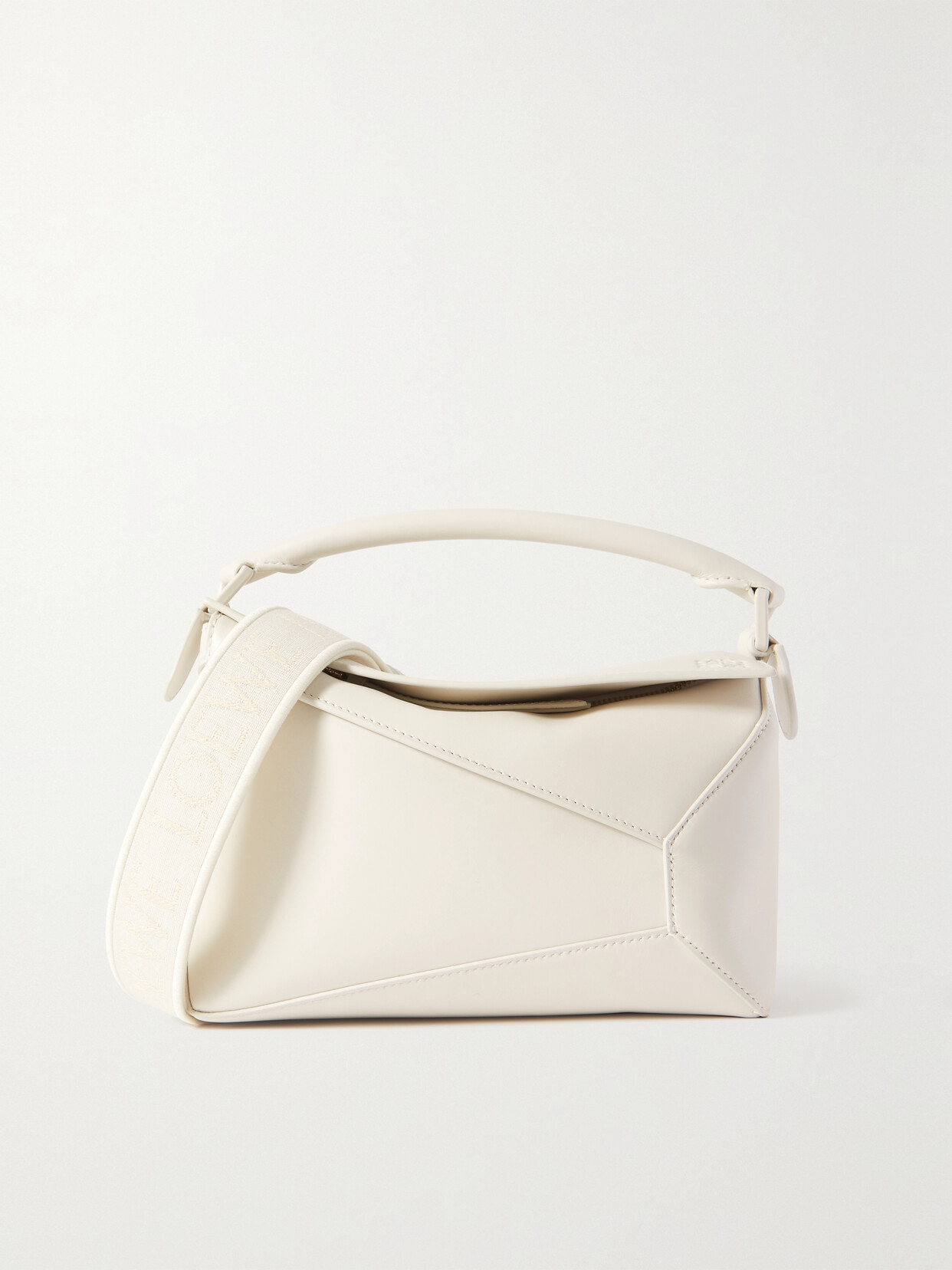 Loewe - Puzzle Edge Small Leather Shoulder Bag - White