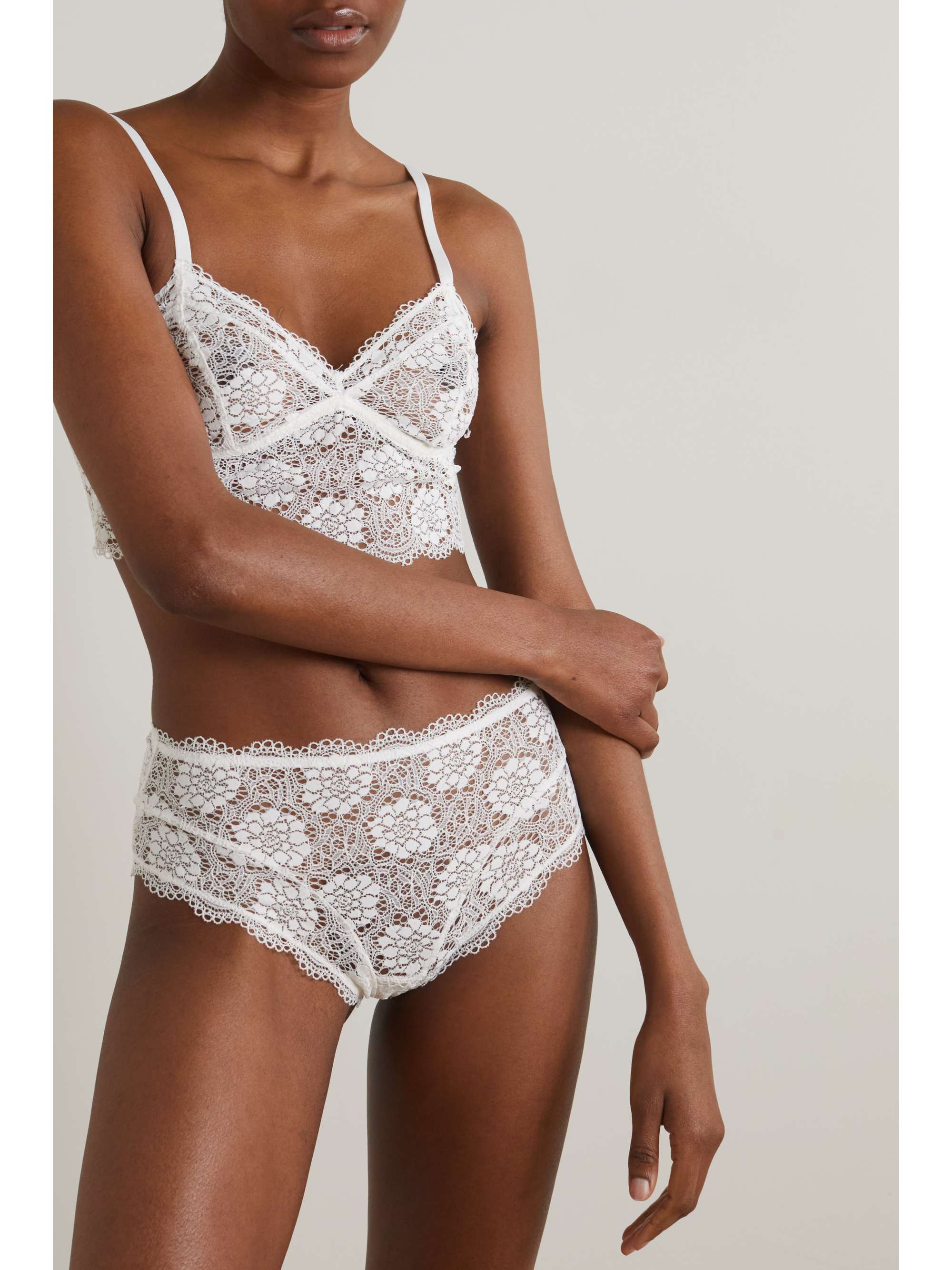 ELSE Peony stretch-lace briefs
